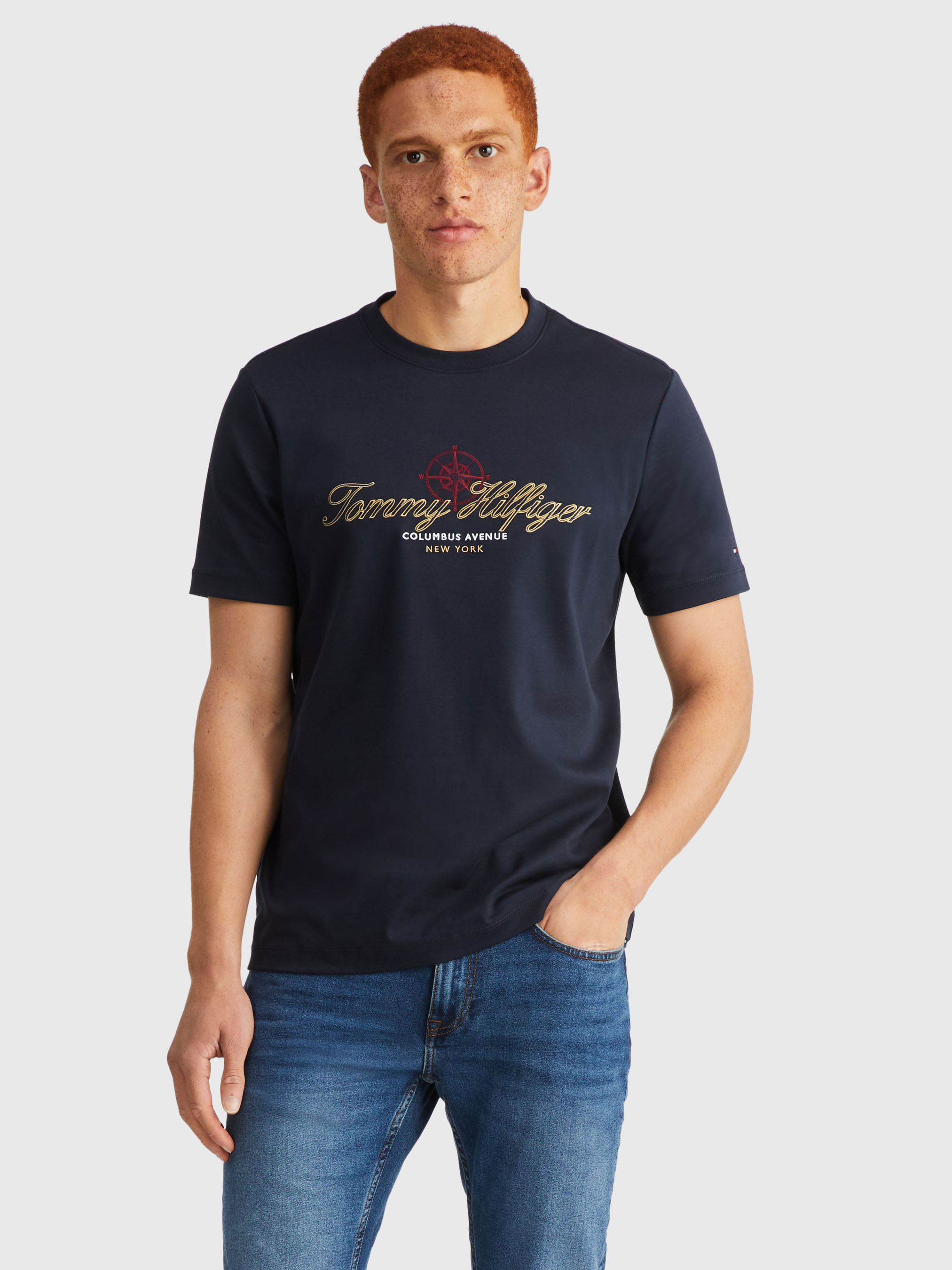 Tommy hilfiger deals embroidered shirt