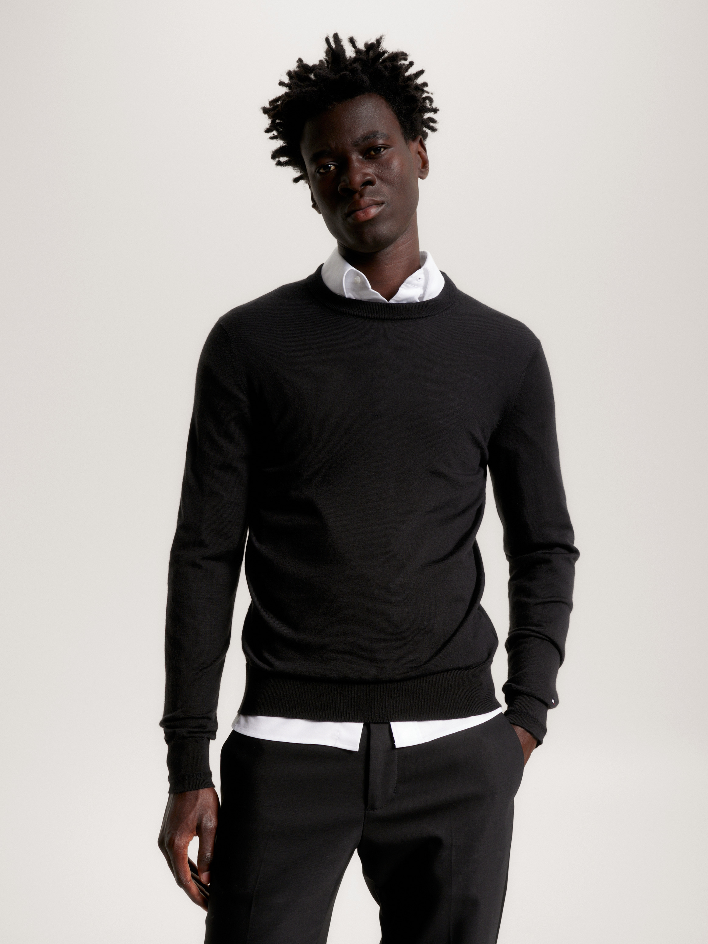 Fine Merino Wool Crew Neck Jumper