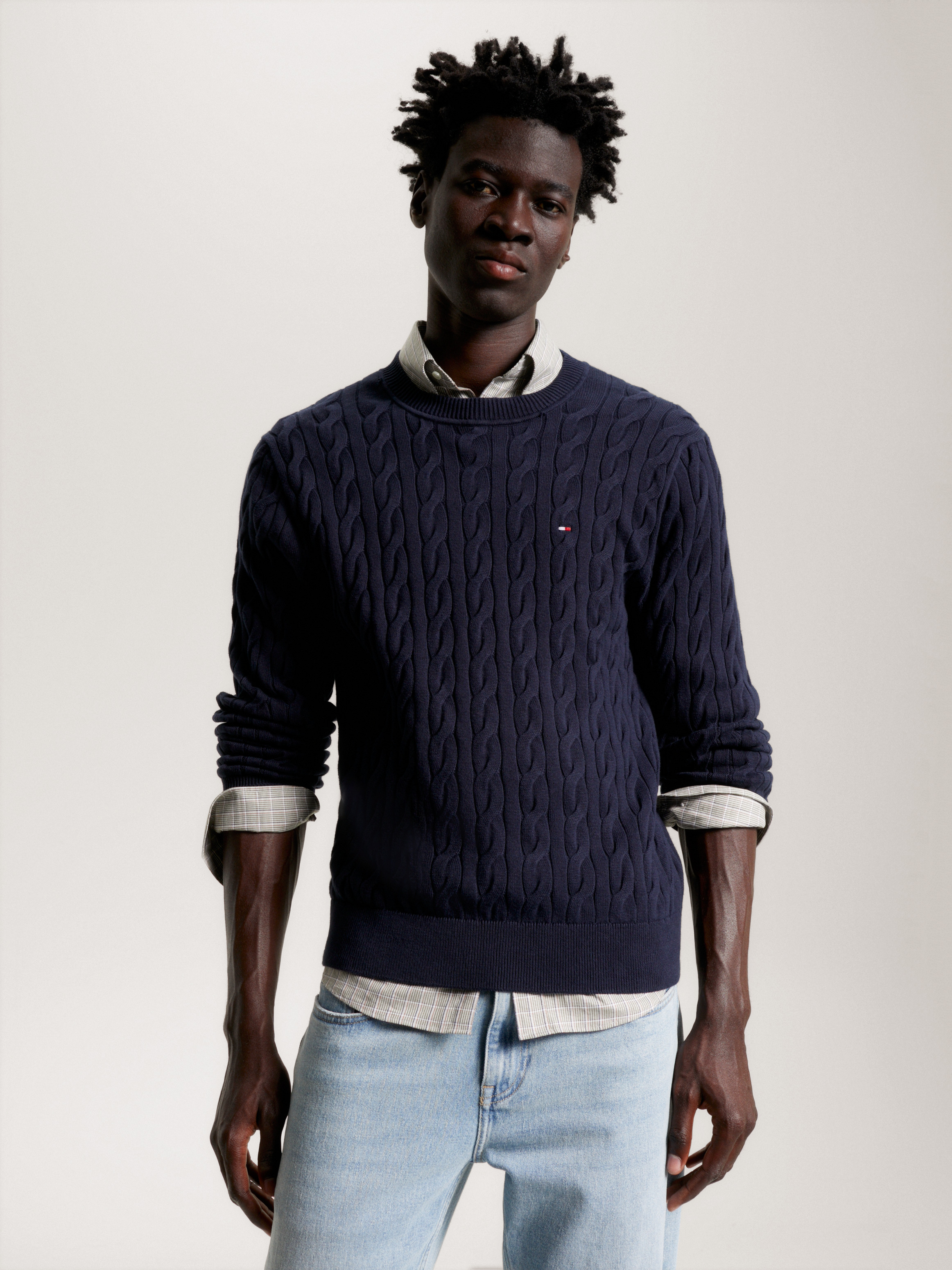 Classics Cable Knit Relaxed Fit Jumper Knitwear Tommy Hilfiger