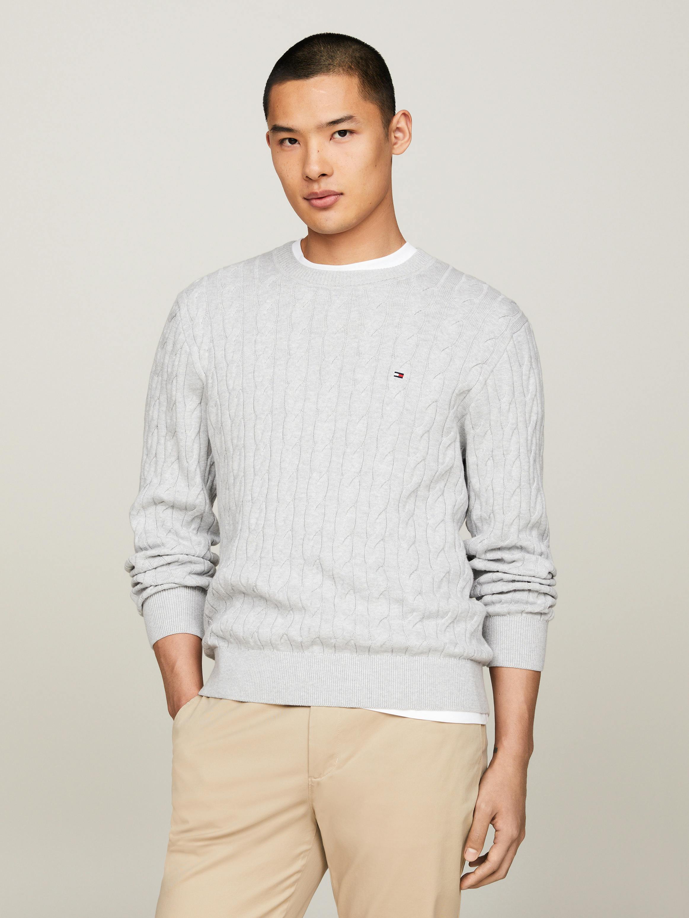 Classics Cable Knit Relaxed Fit Jumper Knitwear Tommy Hilfiger