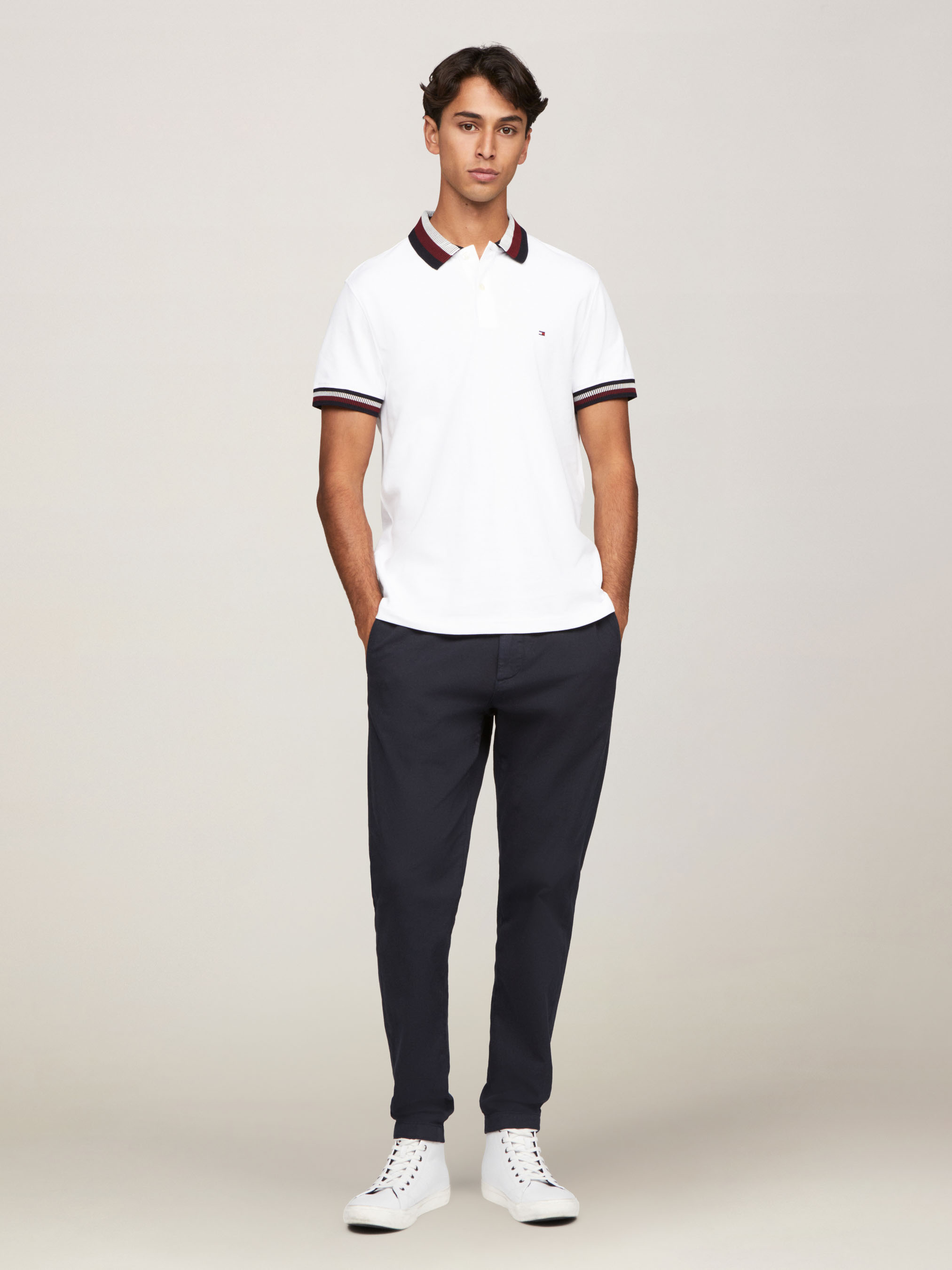 Two Tone Shadow Collar Polo | Polo Shirts | Tommy Hilfiger