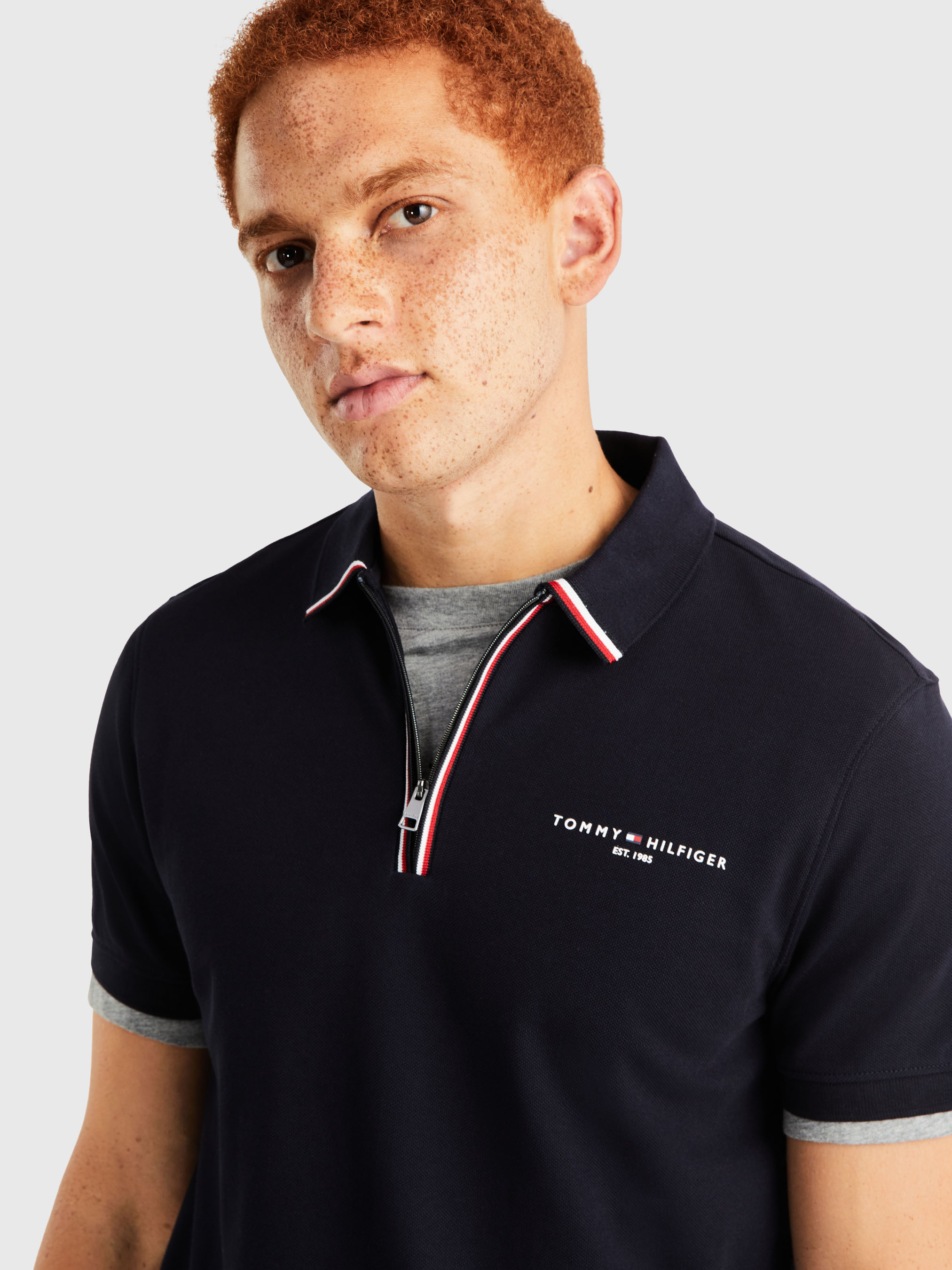 WCC Zip Regular Polo | Polos | Tommy Hilfiger