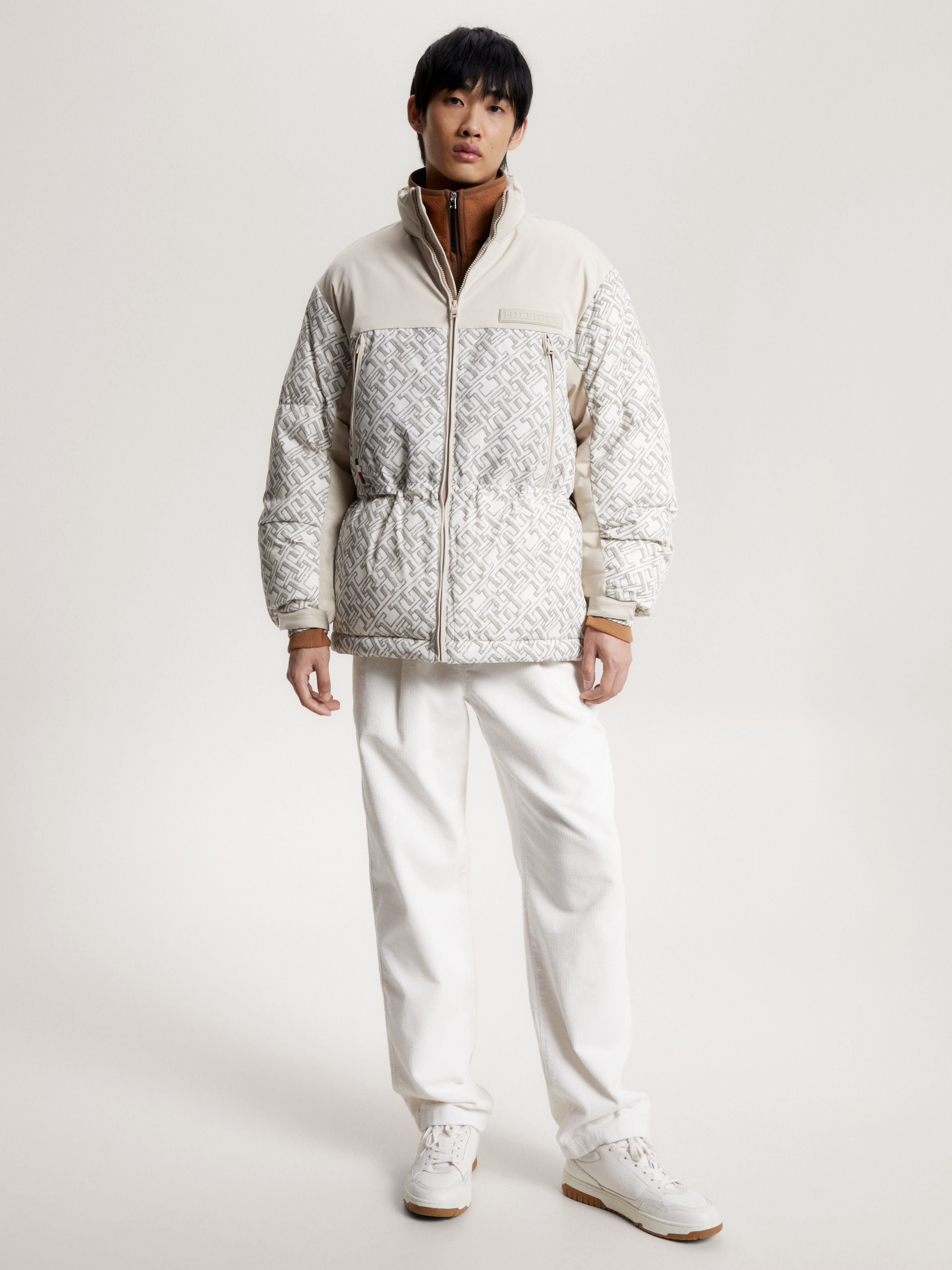 TH Warm New York Monogram Print Puffer Jacket | Coats