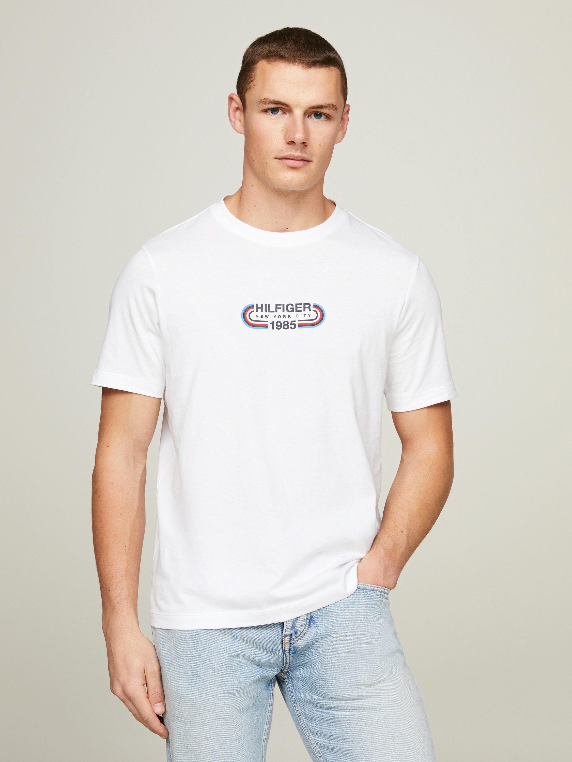 Archive Track Logo Crew Neck T-Shirt T-Shirts Tommy Hilfiger