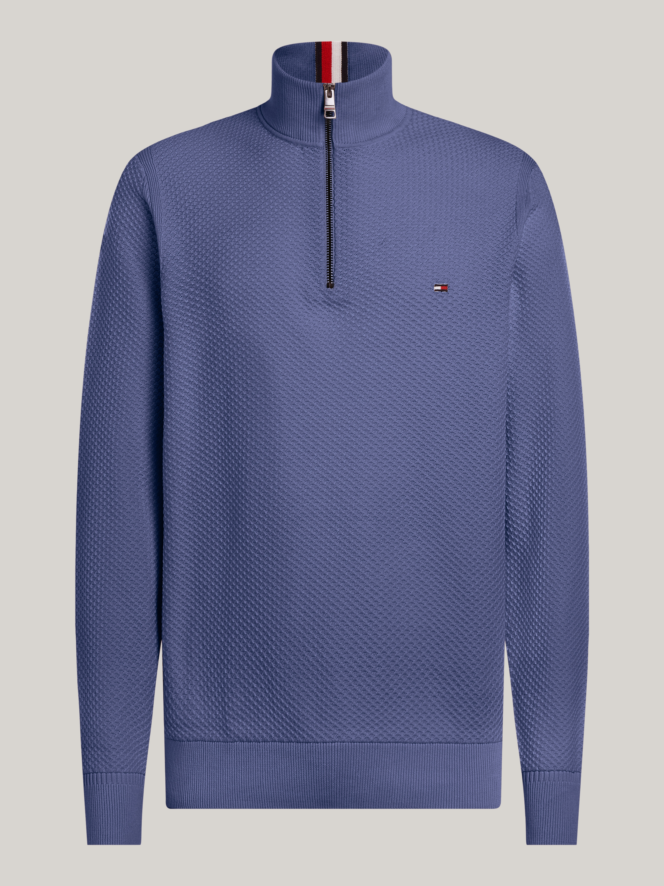 Oval Waffle Knit Mock Turtleneck Jumper | Knitwear | Tommy Hilfiger