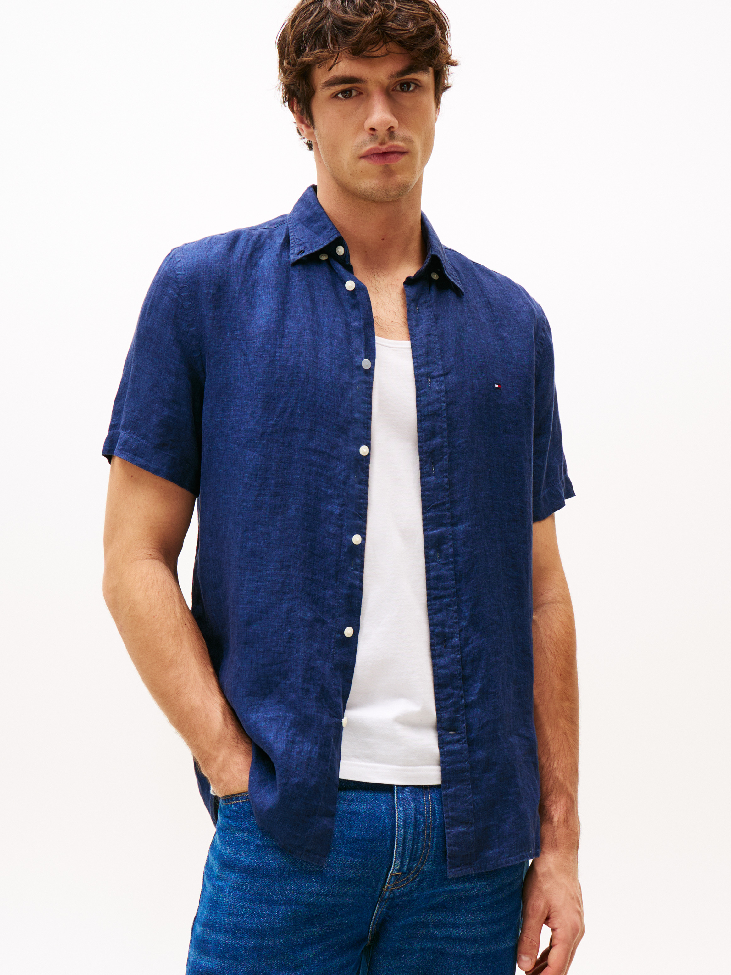 Washed Pure Linen Shirt