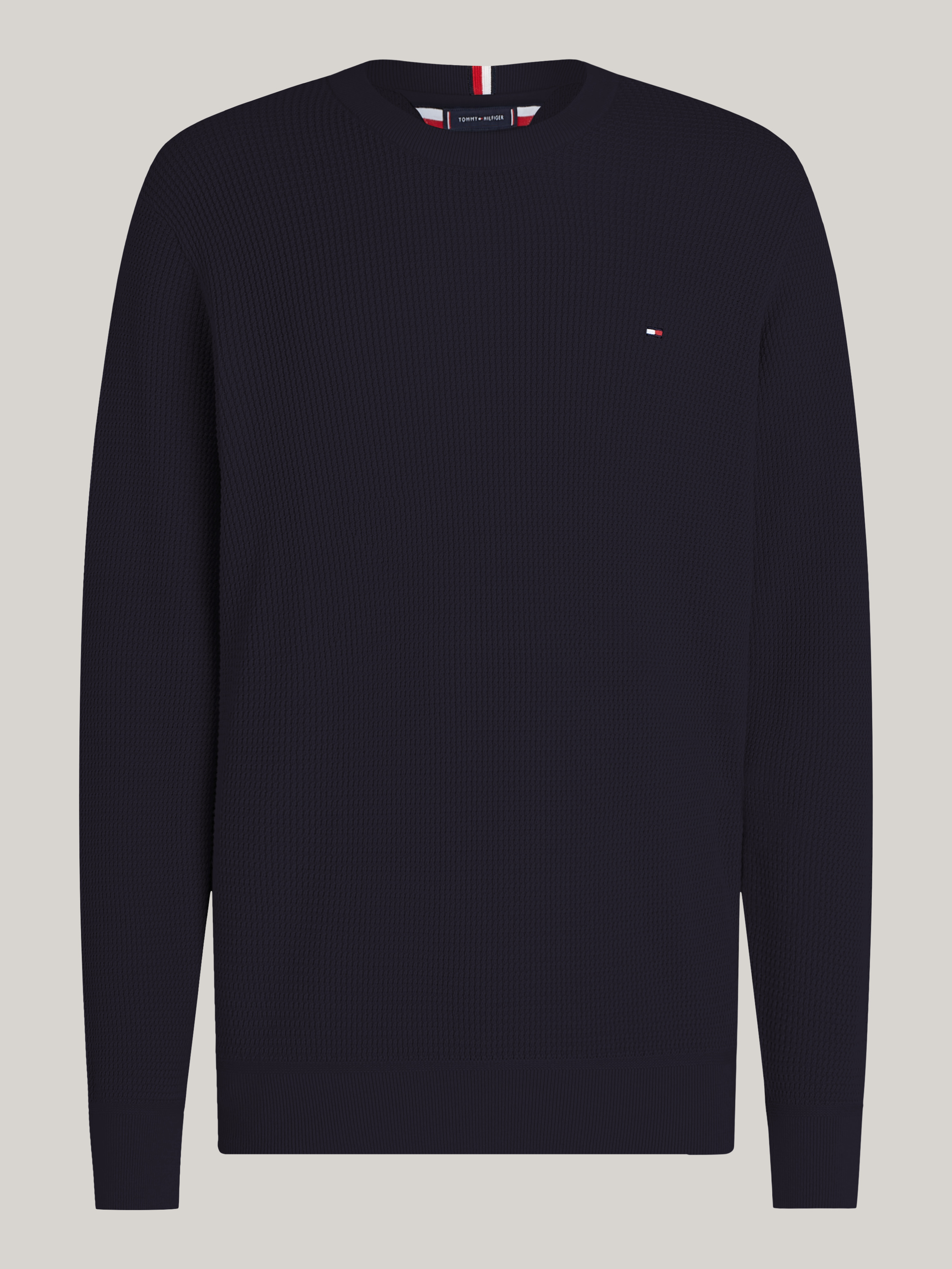 Waffle Knit Crew Neck Jumper | Knitwear | Tommy Hilfiger