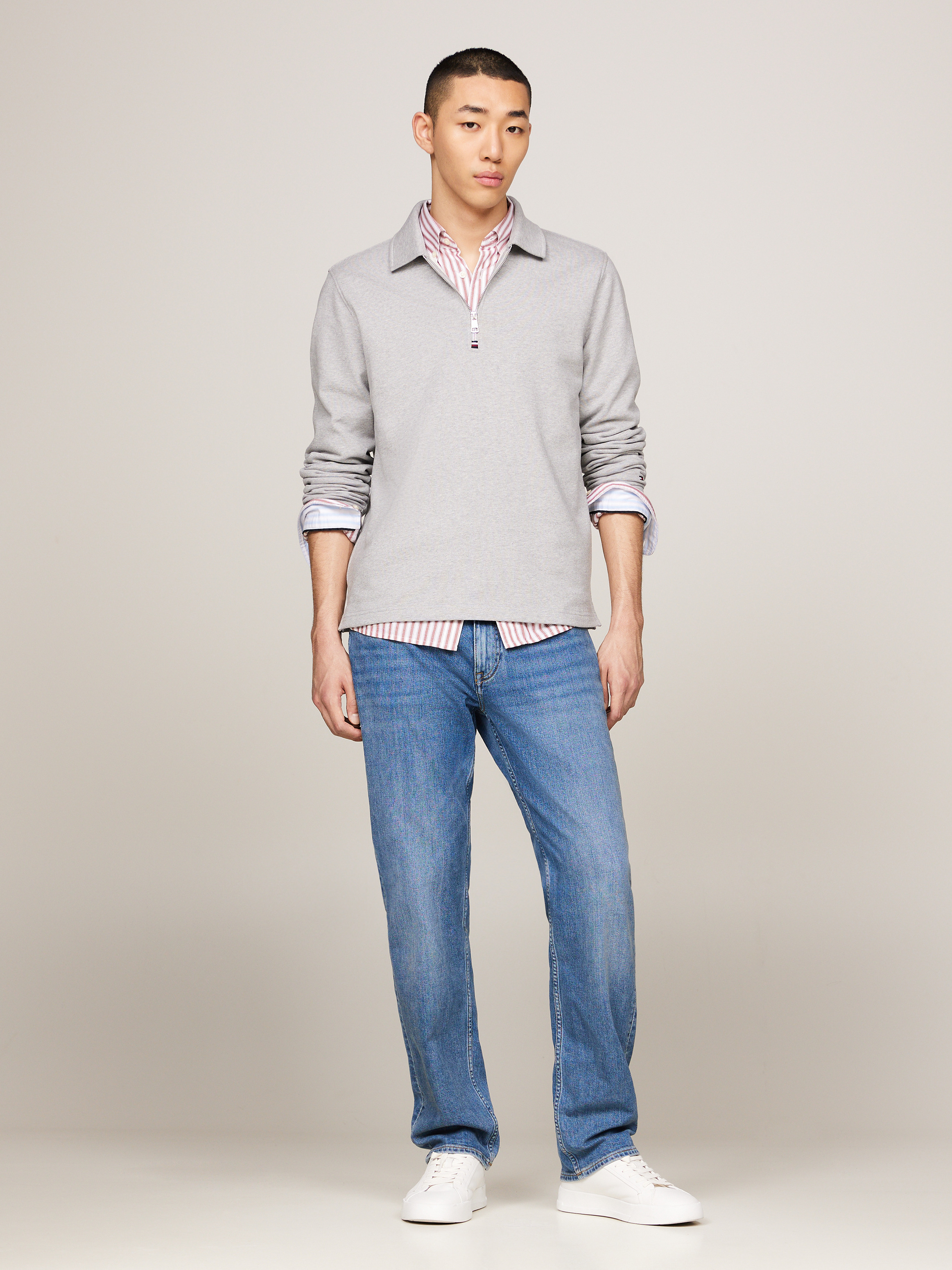 Half-Zip Collar Terry Sweatshirt | Sweatshirts & Hoodies