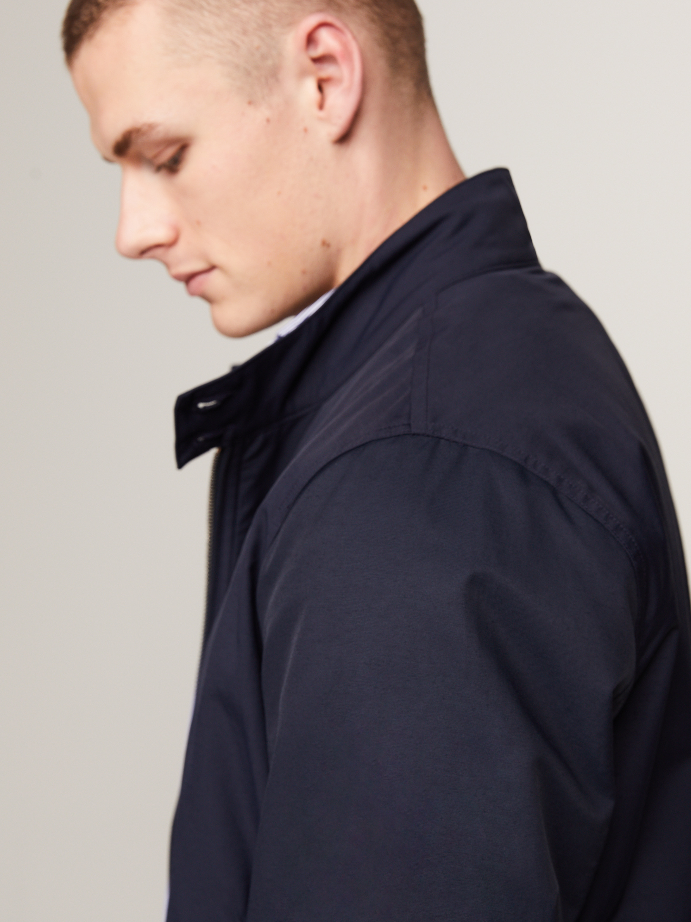 Harrington Jacket - Navy | Mens Coats & Jackets | Bomber
