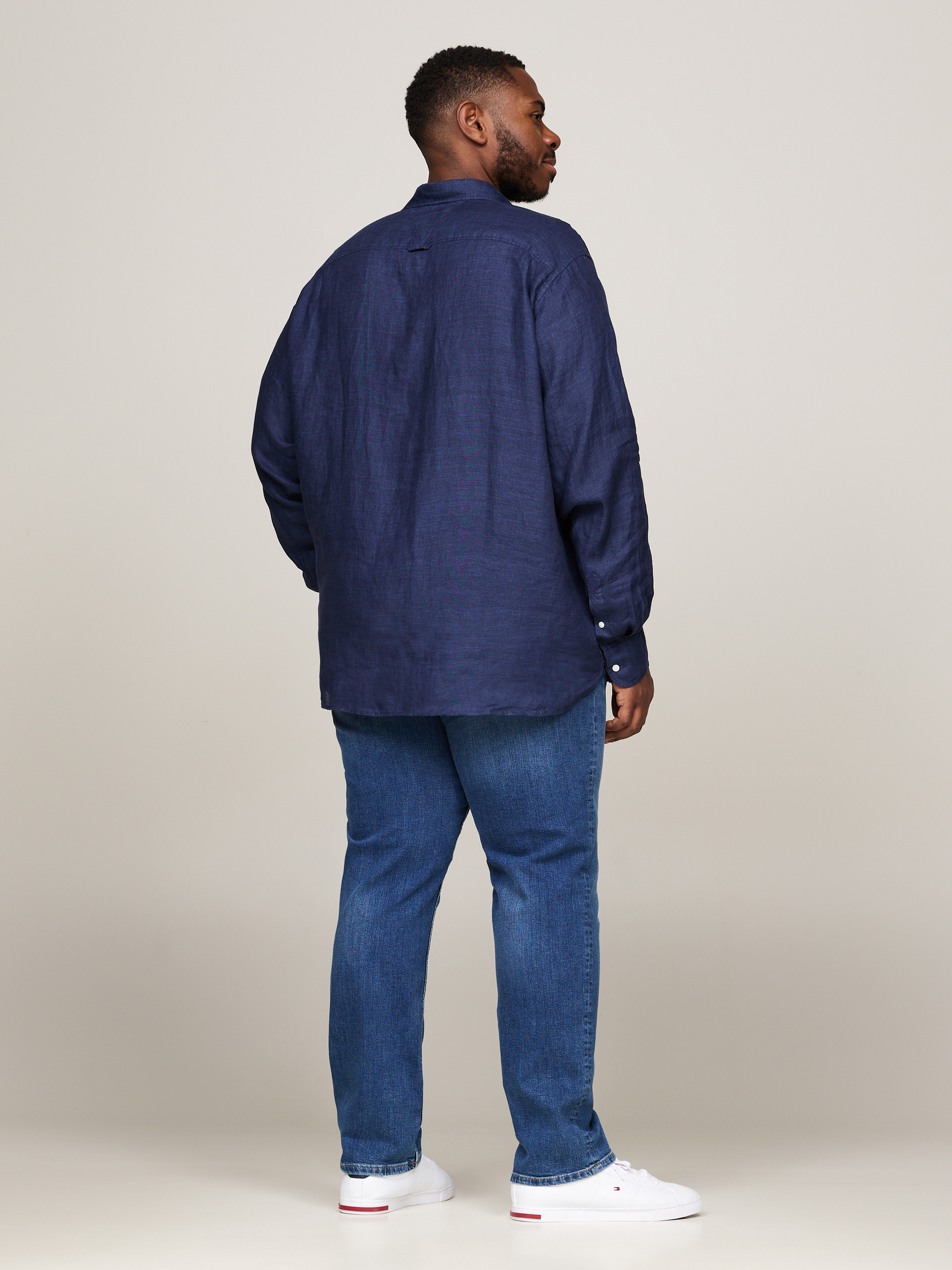 Plus Pigment Dyed Linen Regular Fit Shirt | Shirts | Tommy