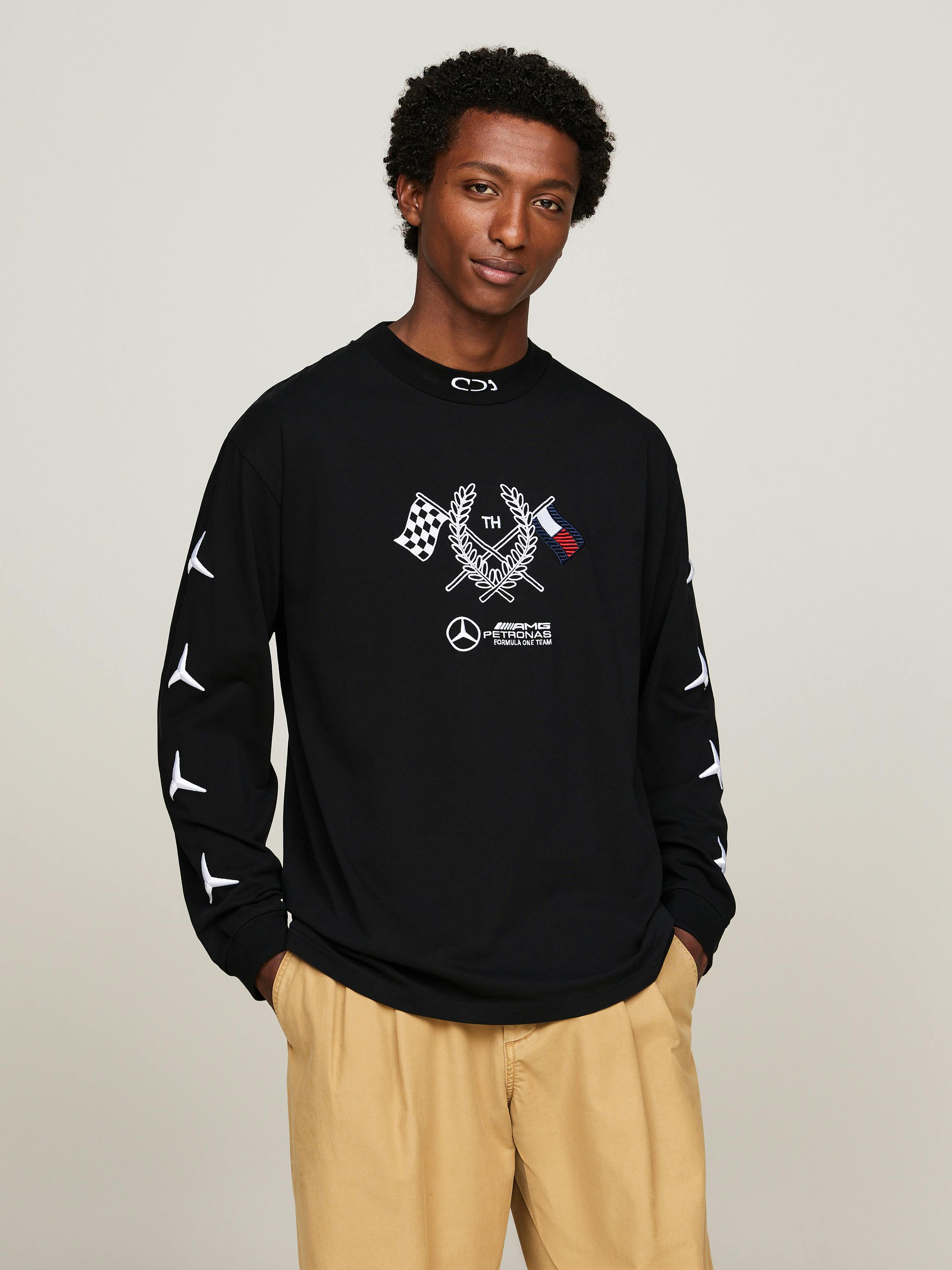 Tommy x Mercedes F1 x CR Logo Long Sleeve T-Shirt | T-Shirts 