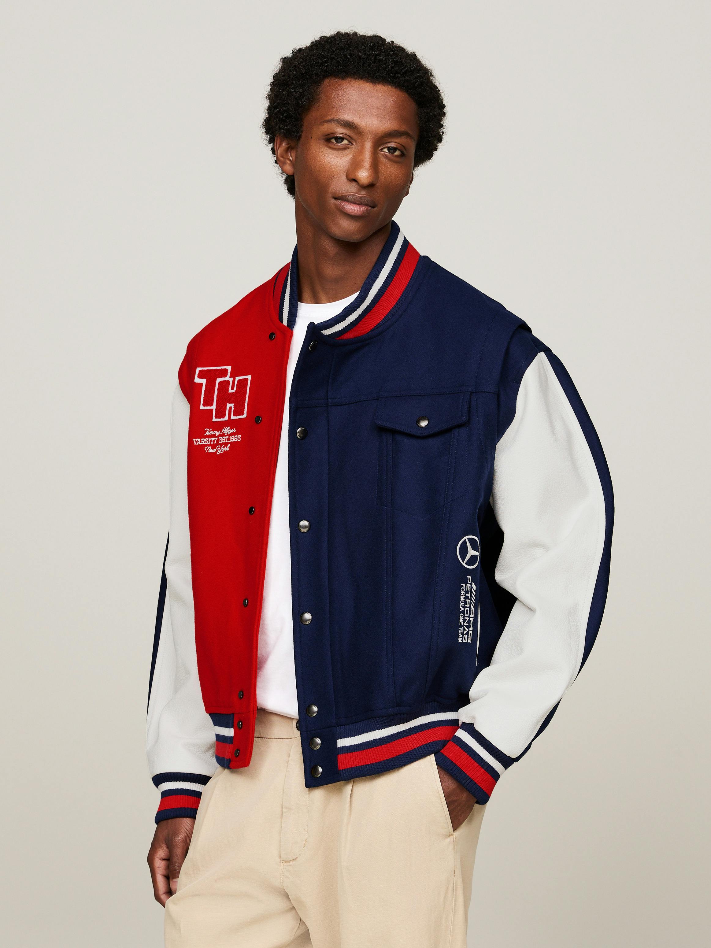 Tommy x Mercedes F1 x CR Back Logo Varsity Jacket | Coats 