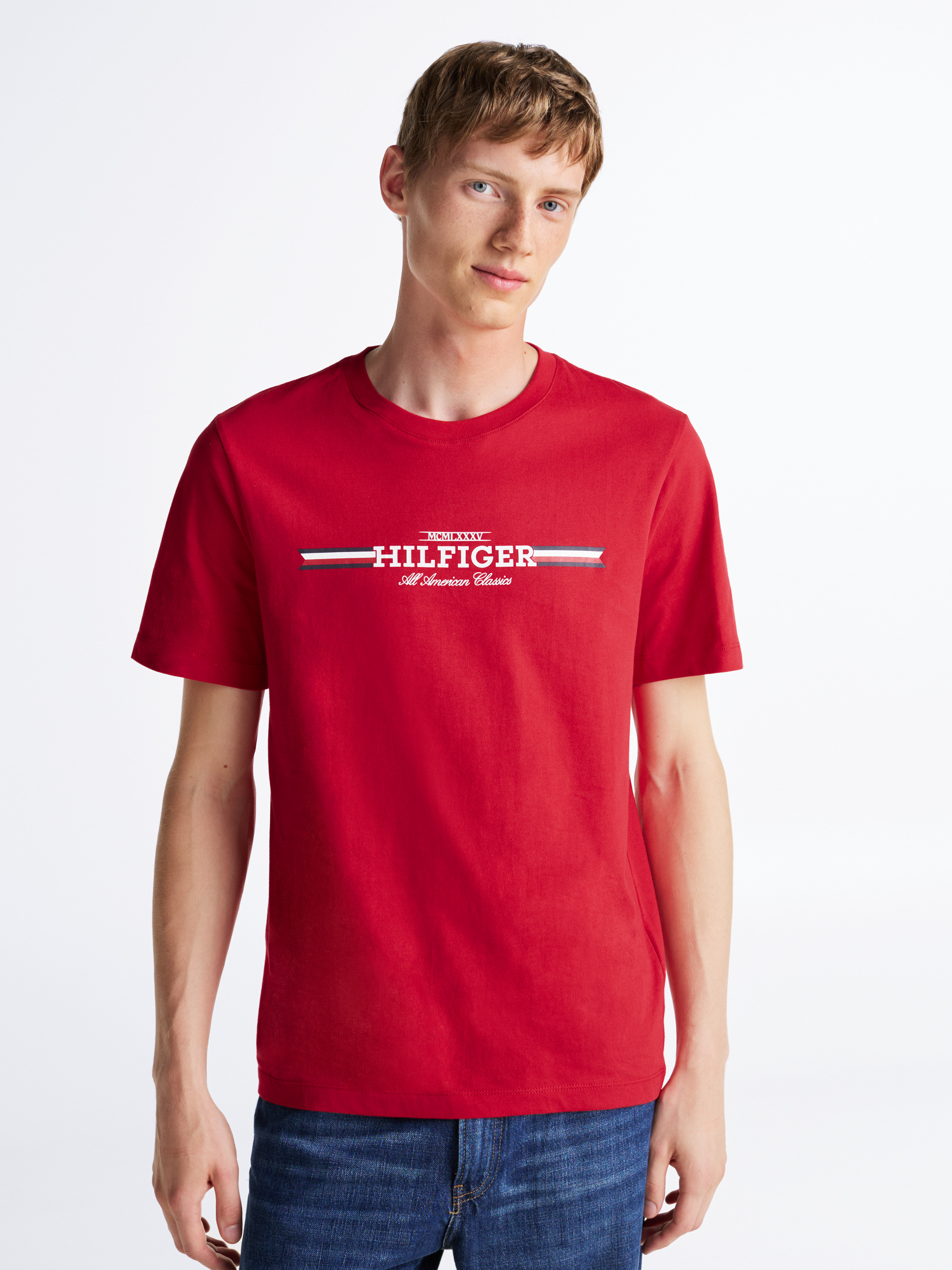 Red Cropped Nyc Logo T-Shirt | T-Shirts | Tommy Hilfiger