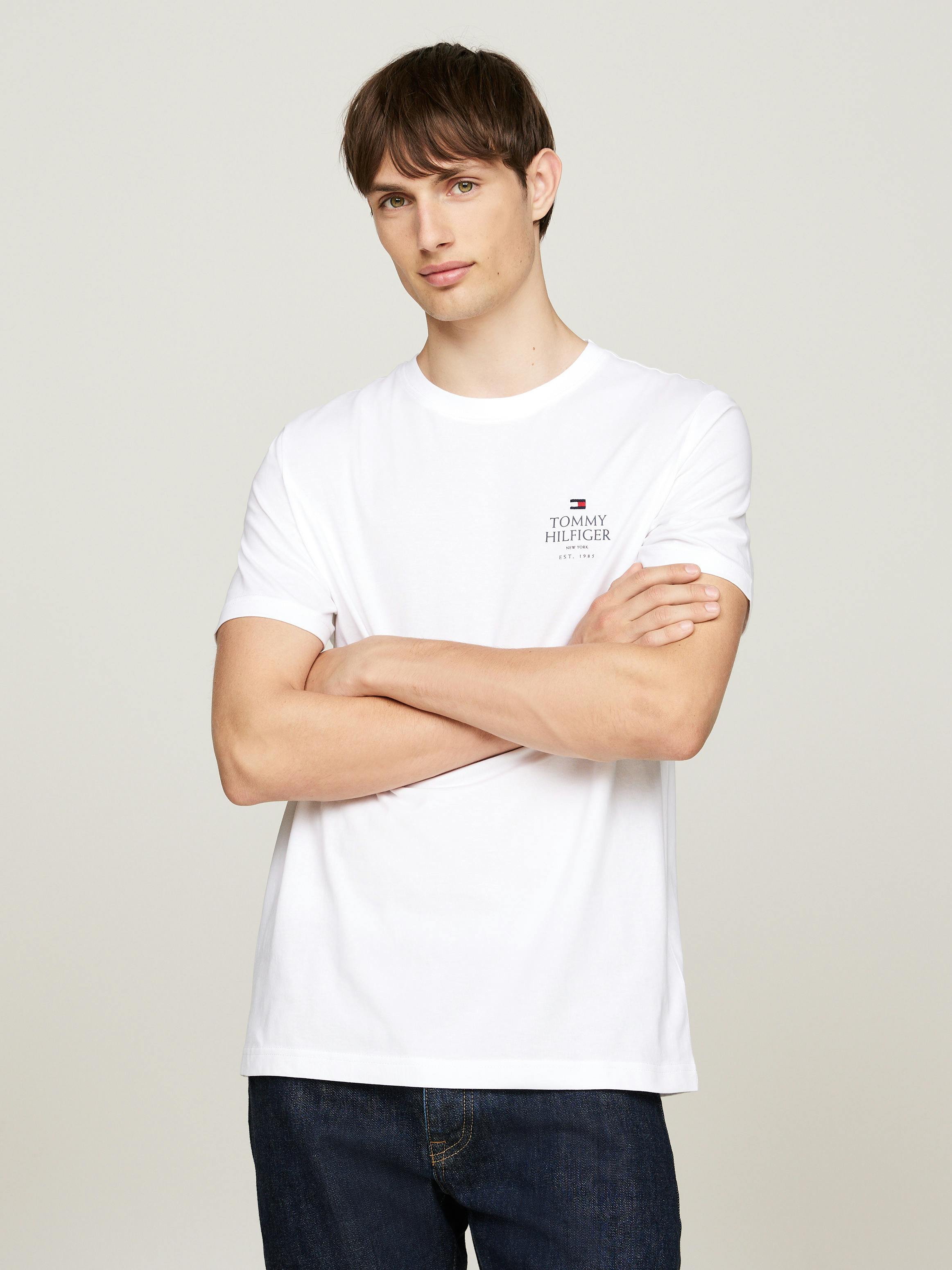 Logo Crew Neck T-Shirt T-Shirts Tommy Hilfiger