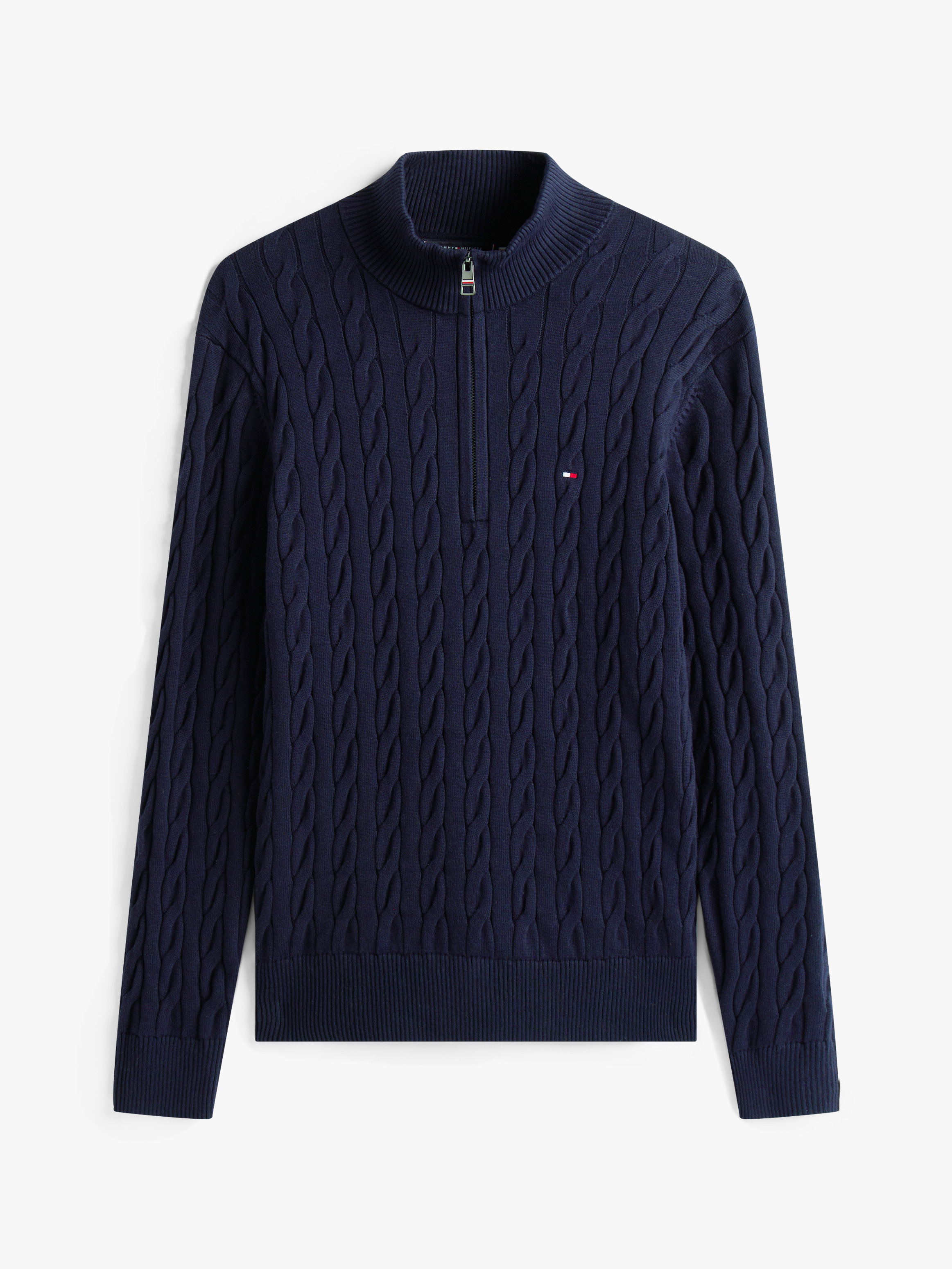 Cable Knit Half-Zip Jumper | Knitwear | Tommy Hilfiger