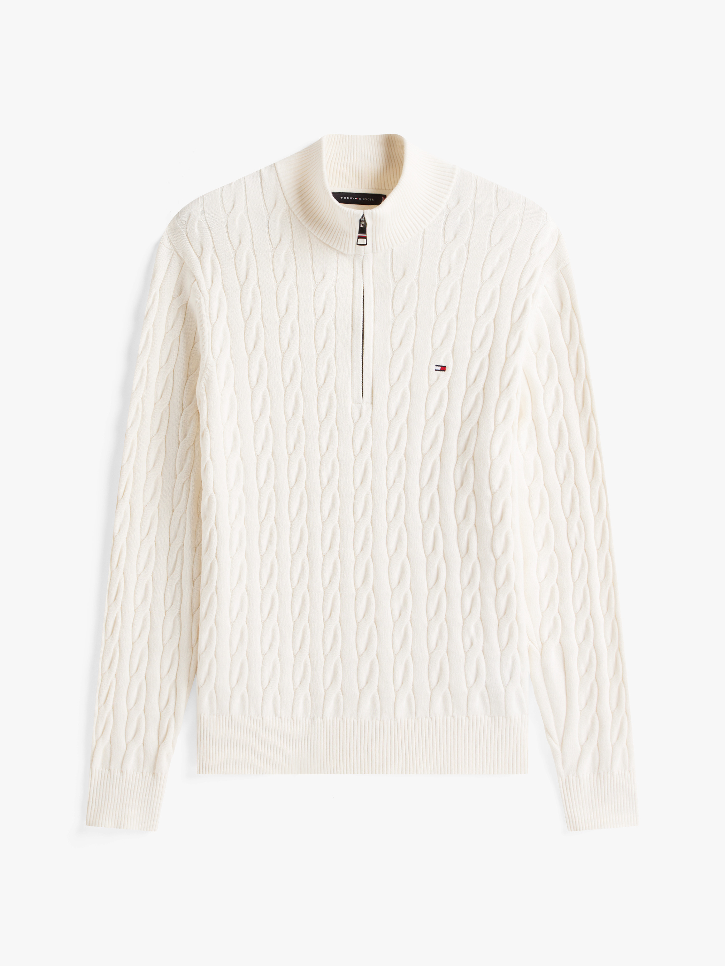 Cable Knit Half-Zip Jumper | Knitwear | Tommy Hilfiger