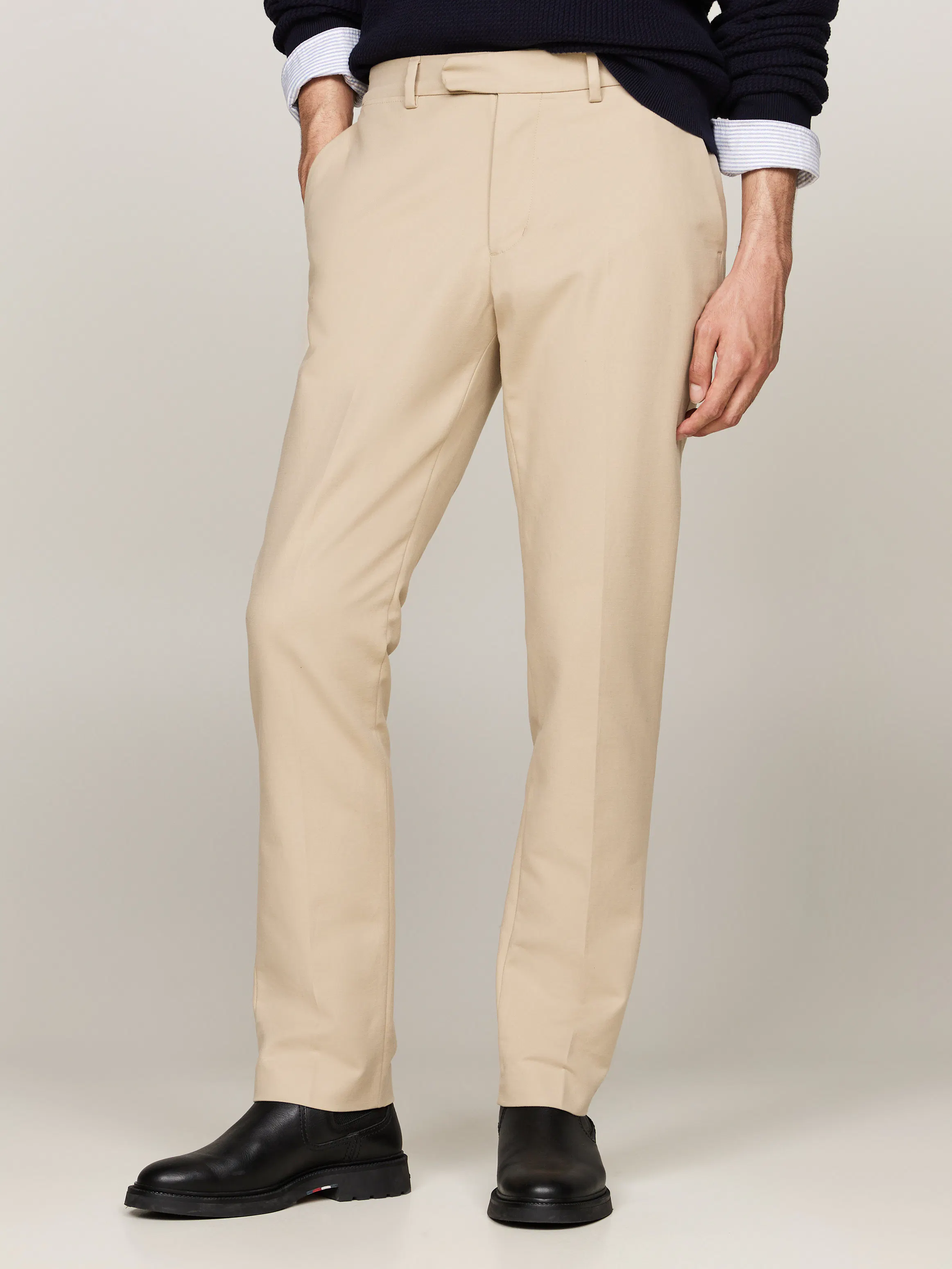 Smart Casual Stretch Cotton Straight Chinos Pants Tommy Hilfiger