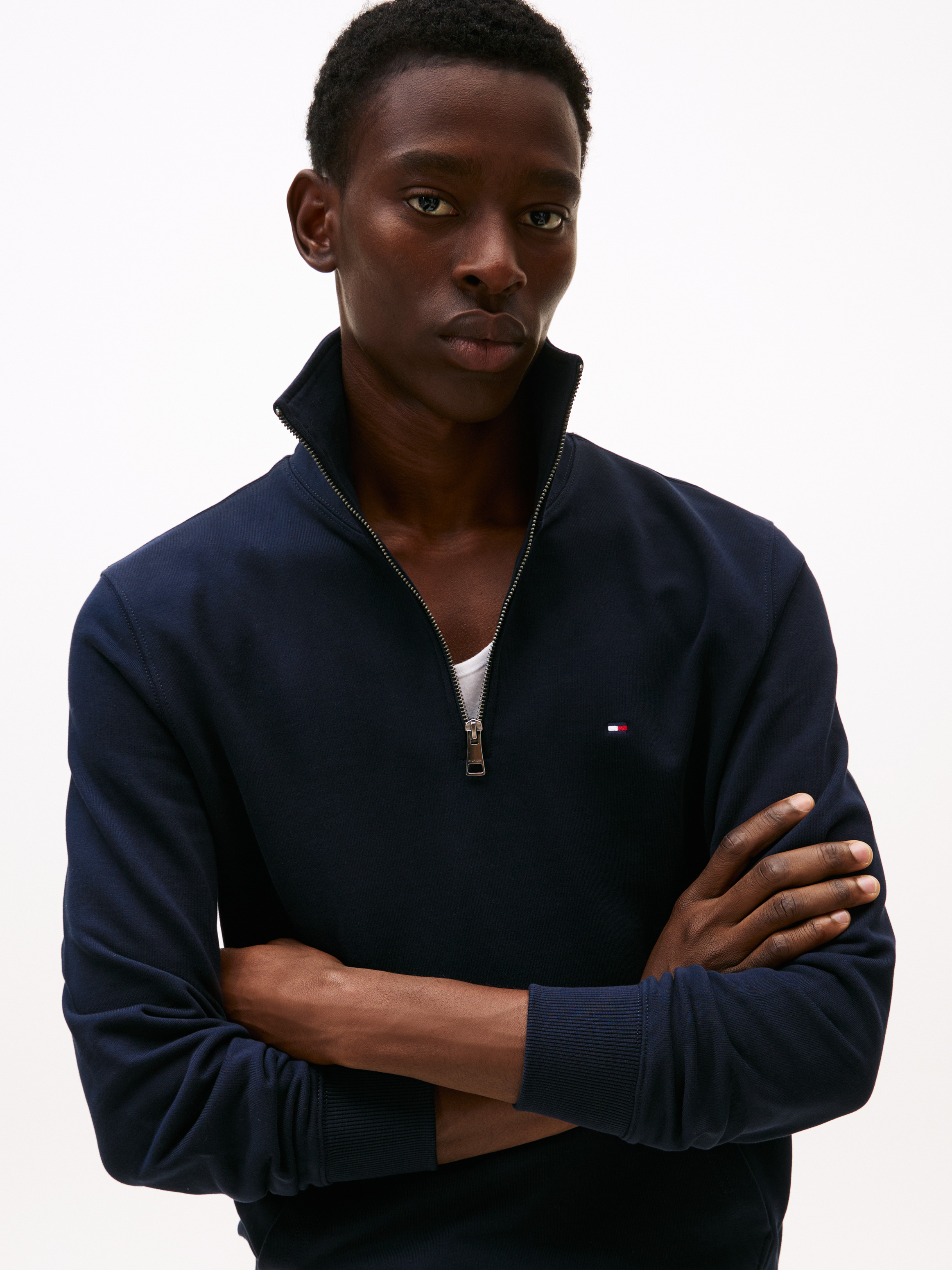 トミー Buy Tommy Hilfiger Cream Monotype Quarter Zip Sweatshirt from Next USA