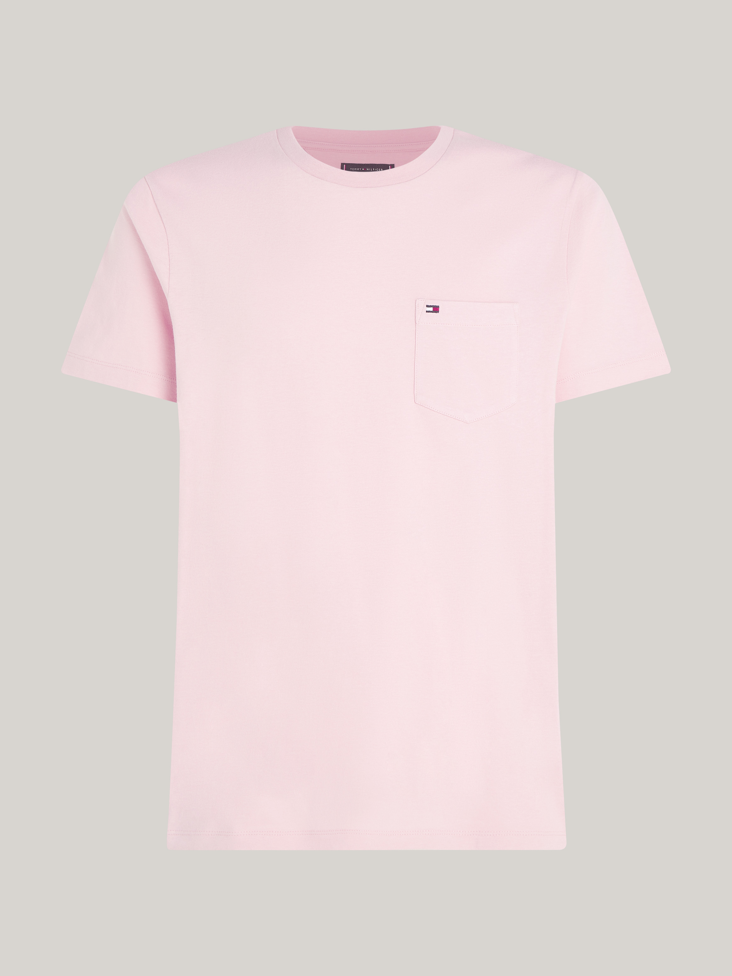 T Shirt Pink Tommy Patch Pocket Crew Neck T-Shirt T-Shirts Tommy