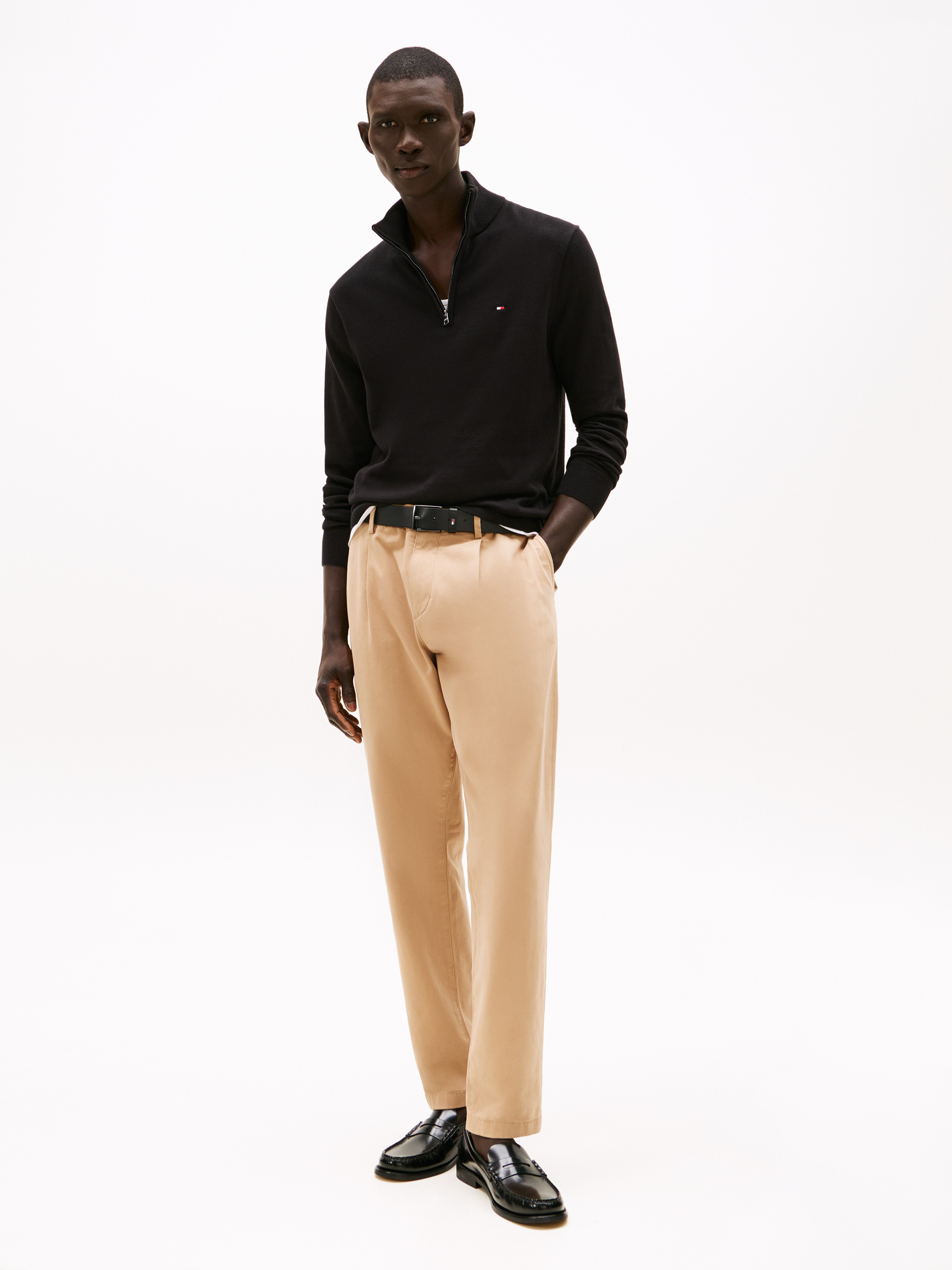 Half-Zip Mock Turtleneck Jumper | Knitwear | Tommy Hilfiger