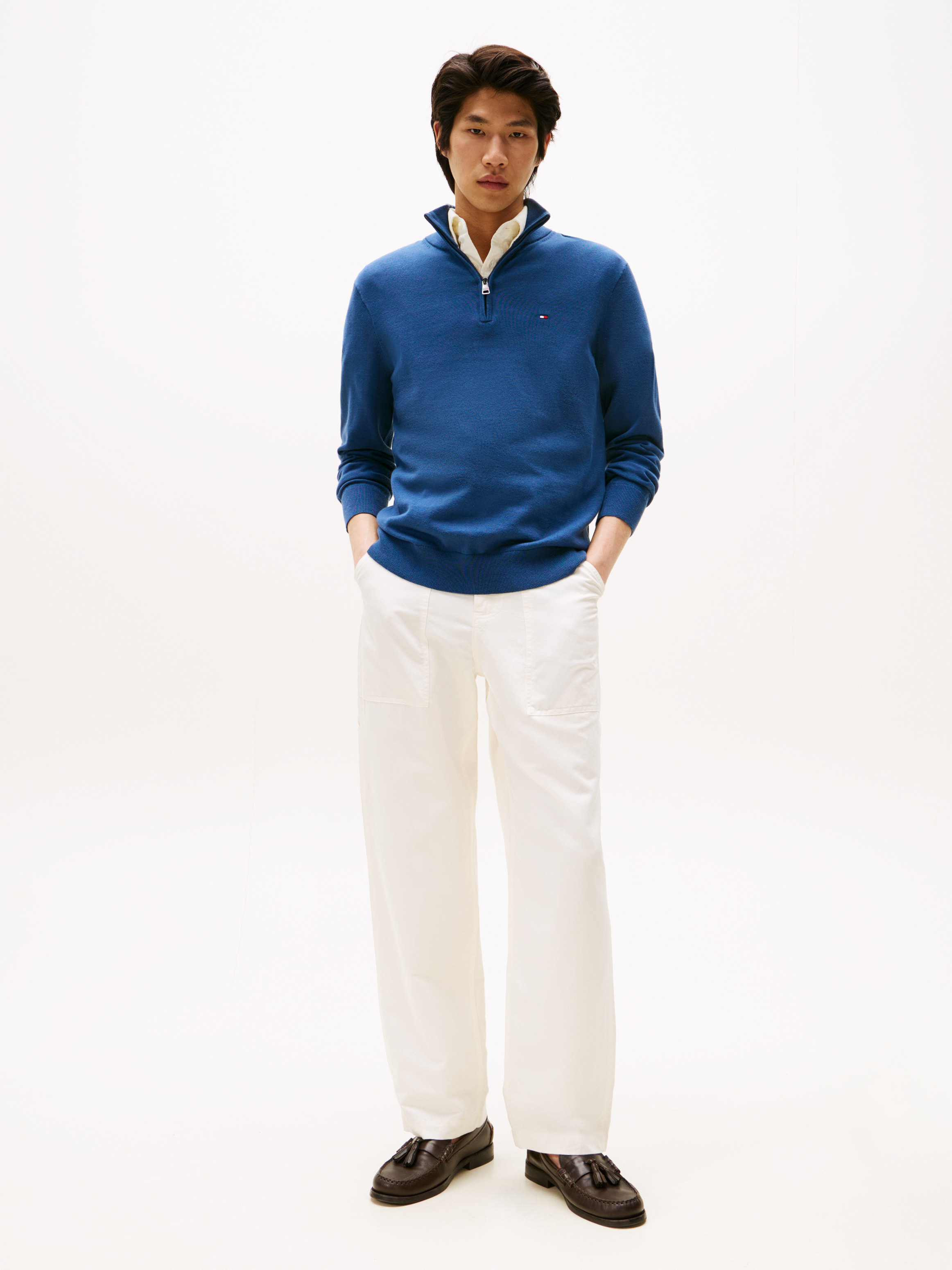 Half-Zip Mock Turtleneck Jumper | Knitwear | Tommy Hilfiger