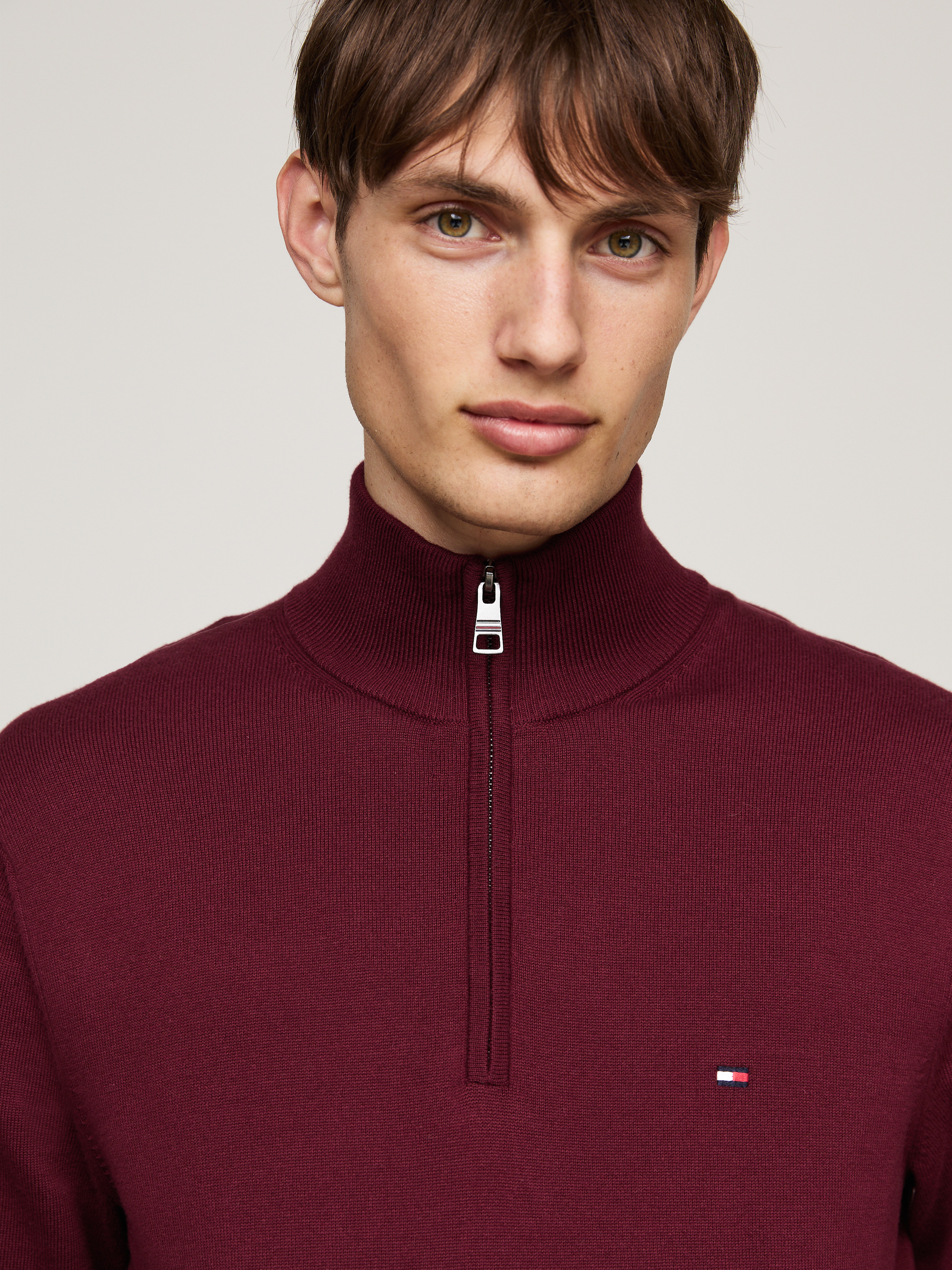 Half-Zip Mock Turtleneck Jumper | Knitwear | Tommy Hilfiger