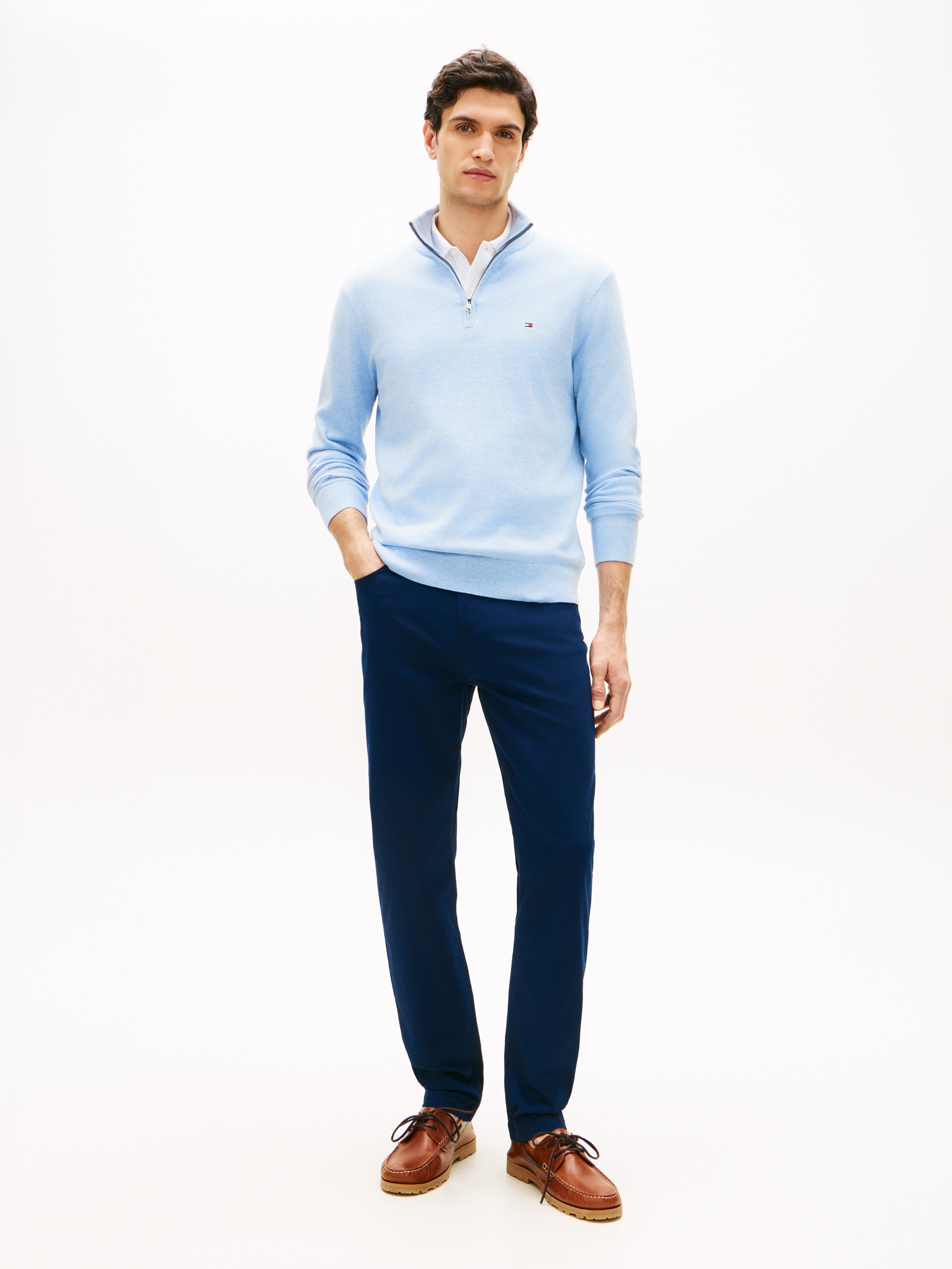 Half-Zip Mock Turtleneck Jumper | Knitwear | Tommy Hilfiger
