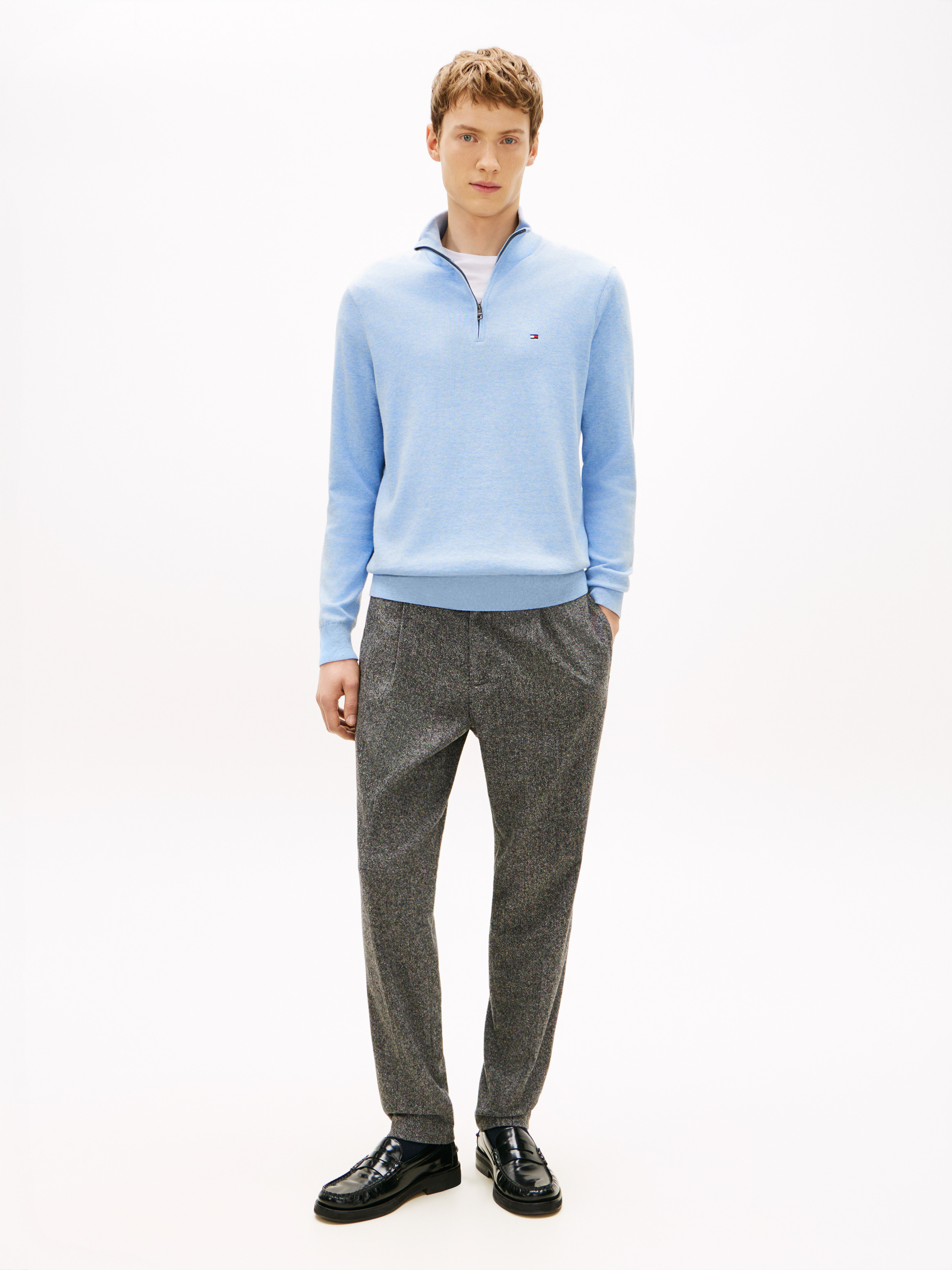 Half-Zip Mock Turtleneck Jumper | Knitwear | Tommy Hilfiger