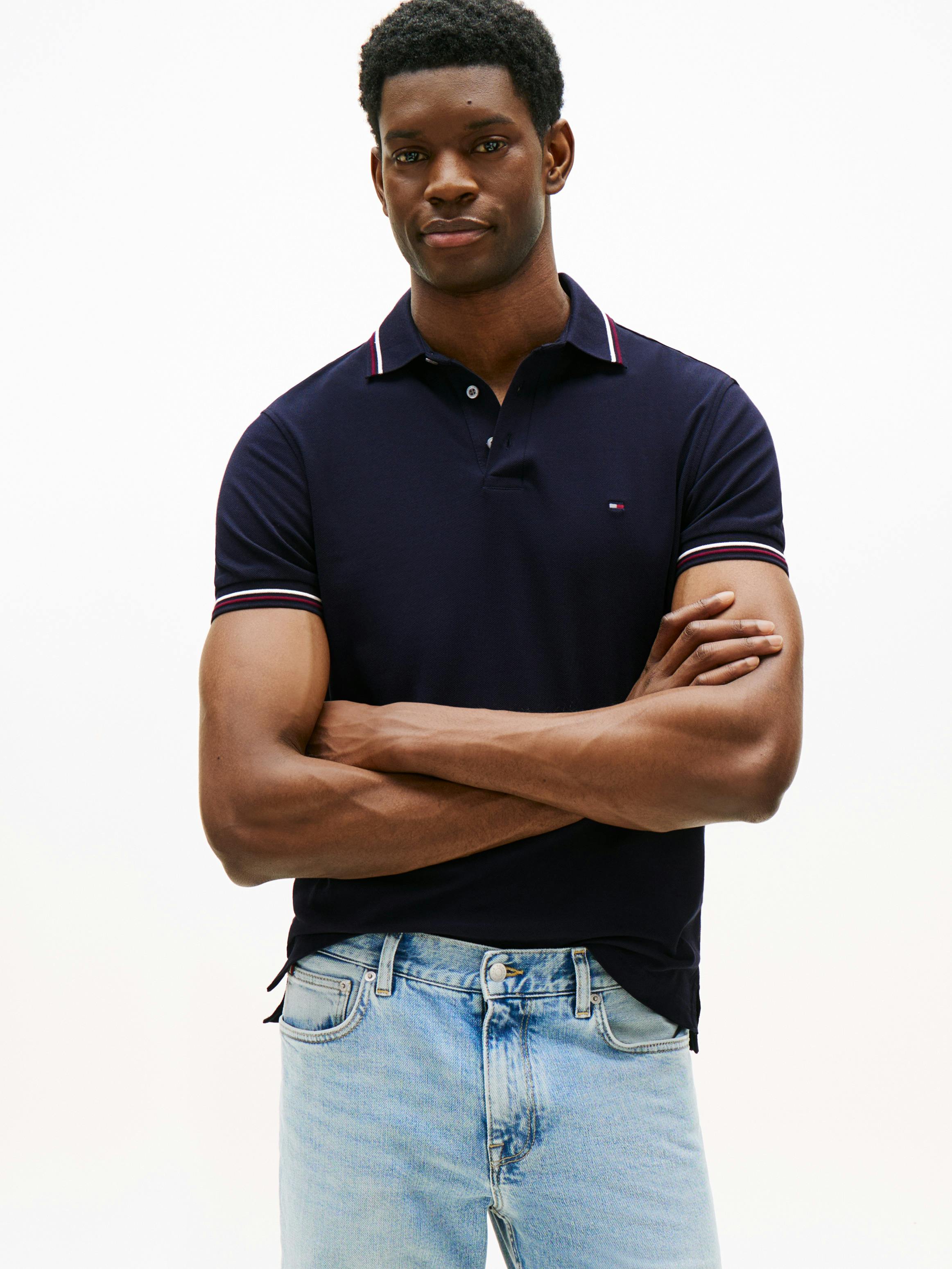 Slim Tipped Polo Shirt Polo Shirts Tommy Hilfiger