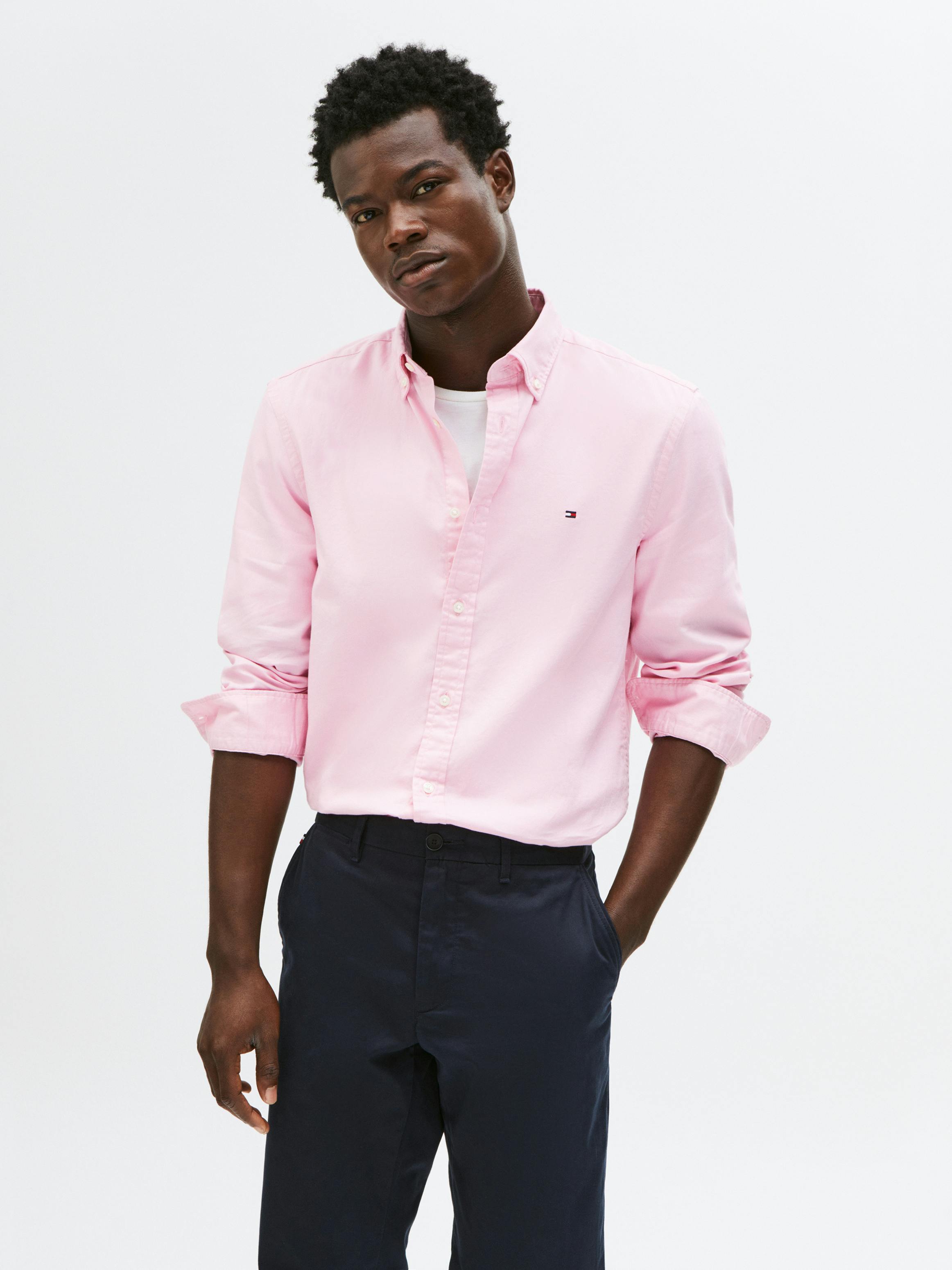 Slim Fit Tommy Hilfiger Dobby Shirt TH Flex Slim Fit Dobby Shirt