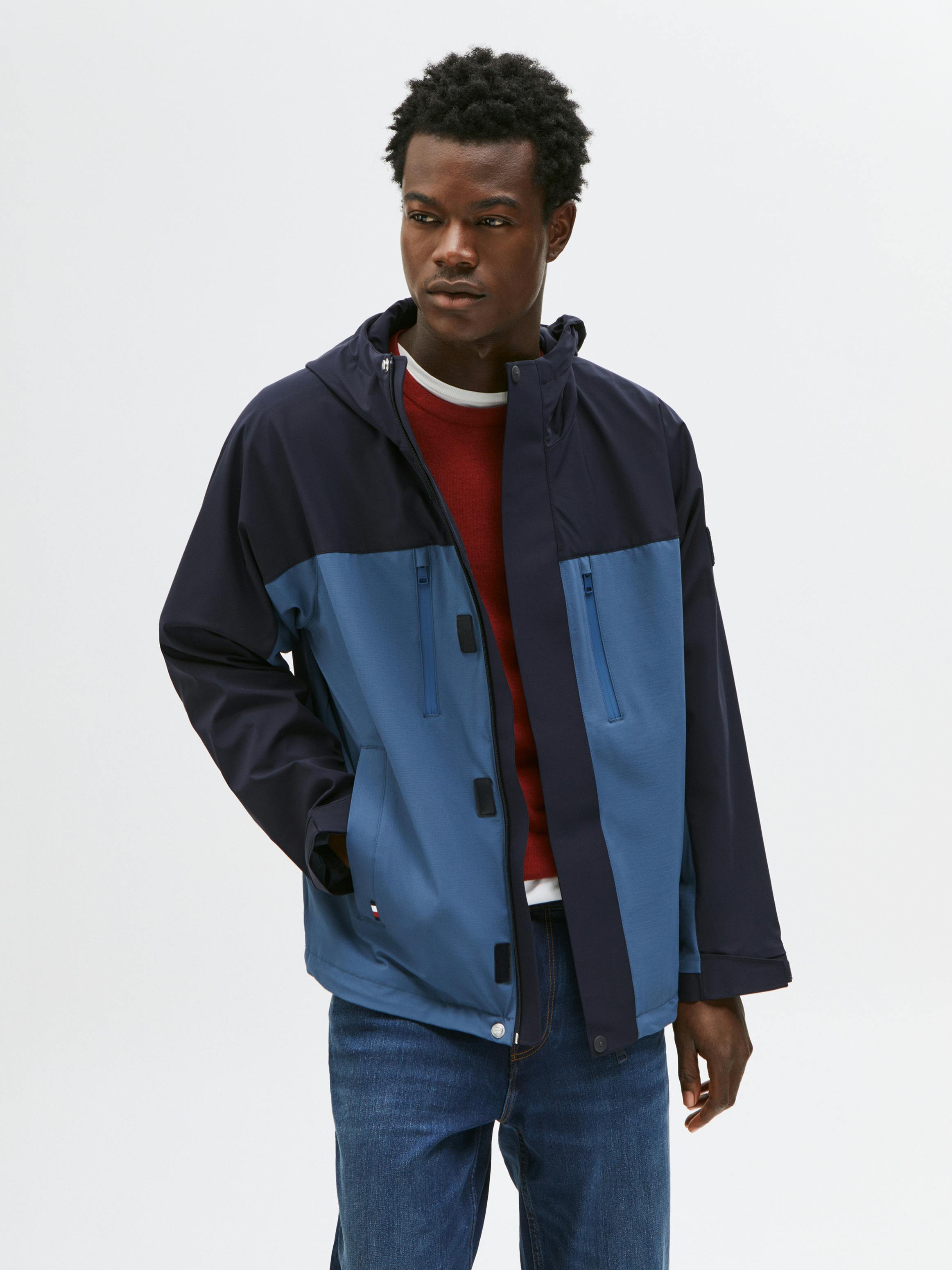 Colour blocking Hooded Jacket