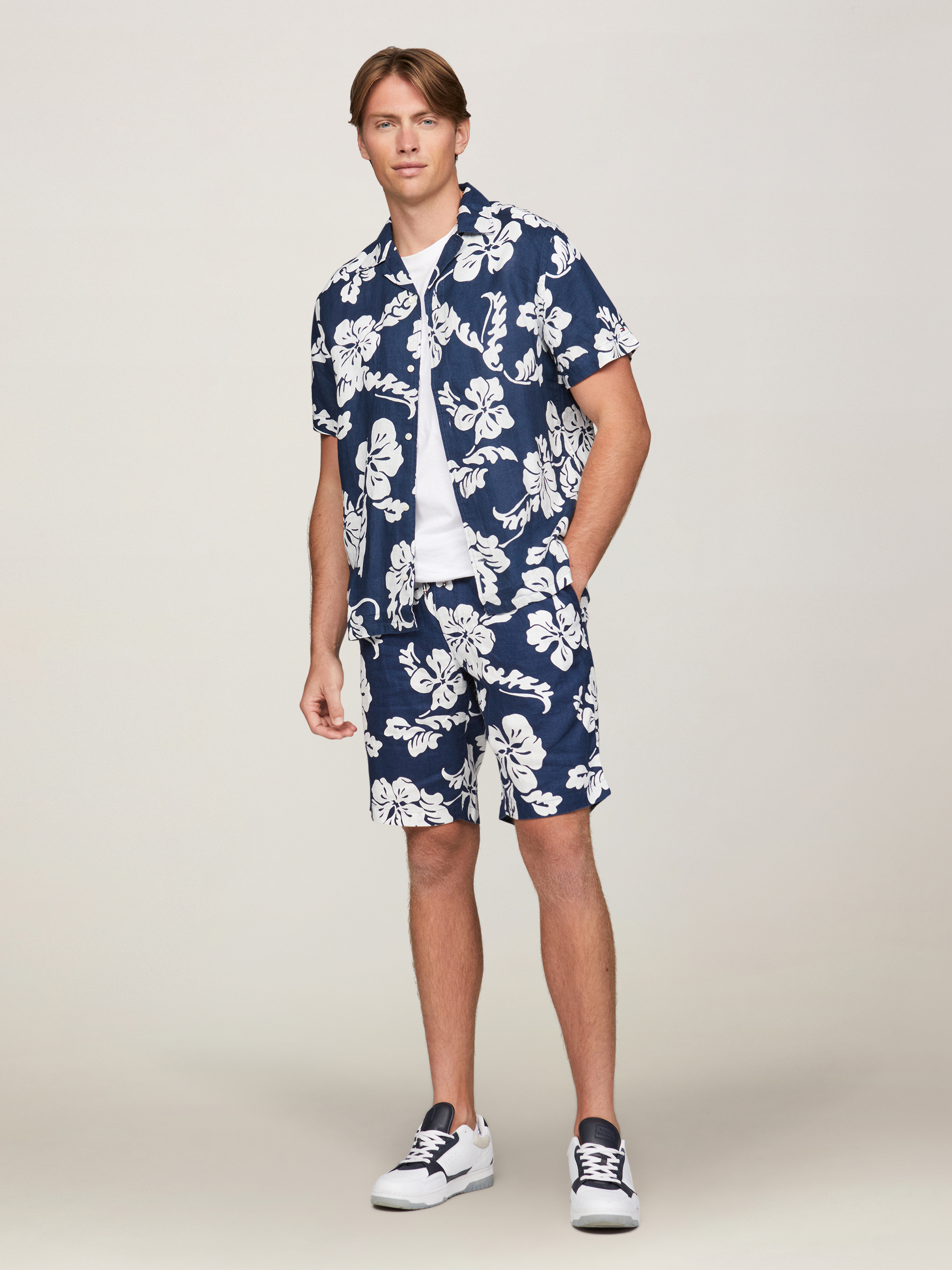 Pigment Dye Linen Print Shirt | Shirts | Tommy Hilfiger