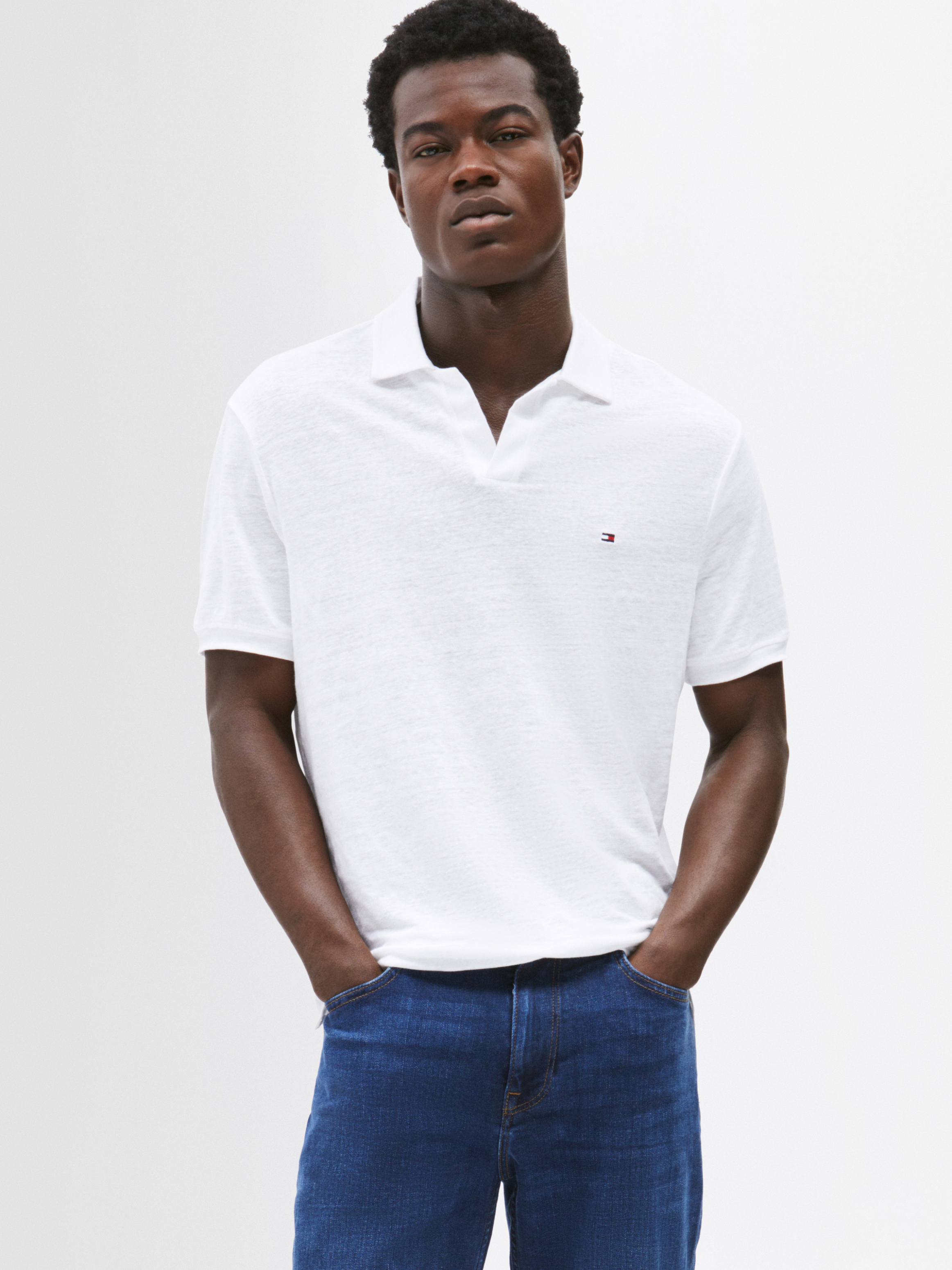 Regular Fit Linen Polo Shirt