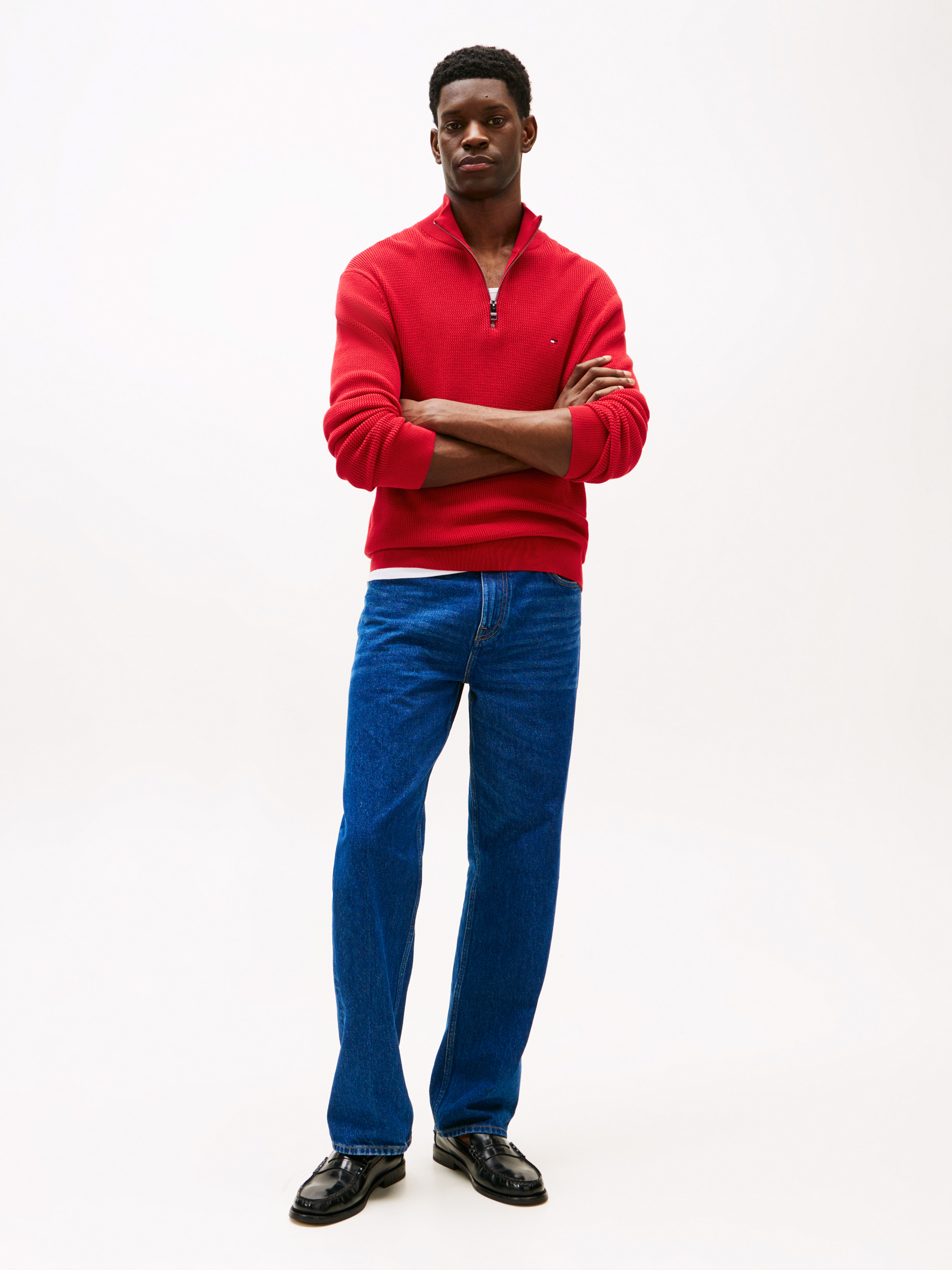 Textured Quarter-Zip Jumper | Knitwear | Sportswear