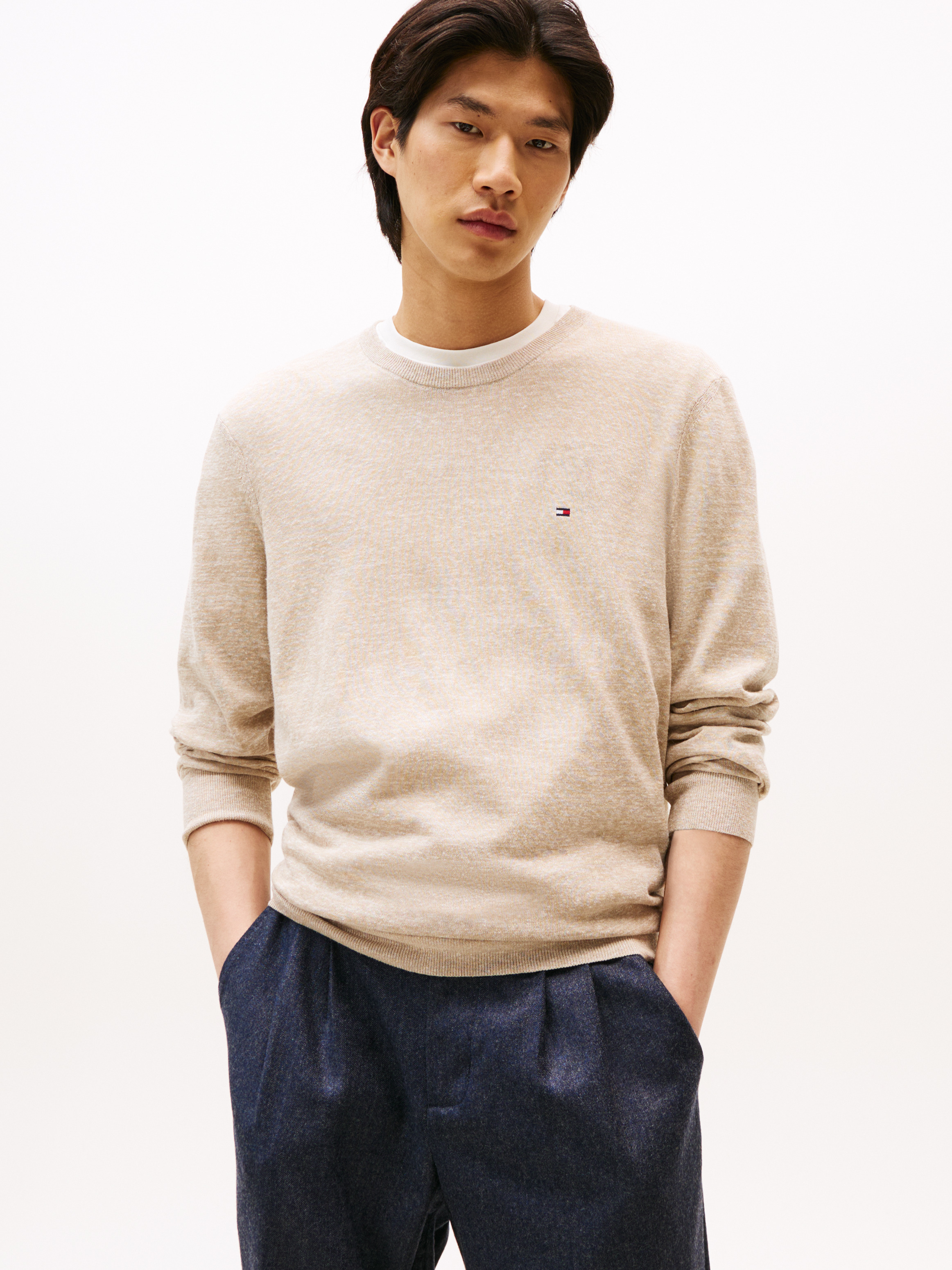 Cotton Linen Crew Neck