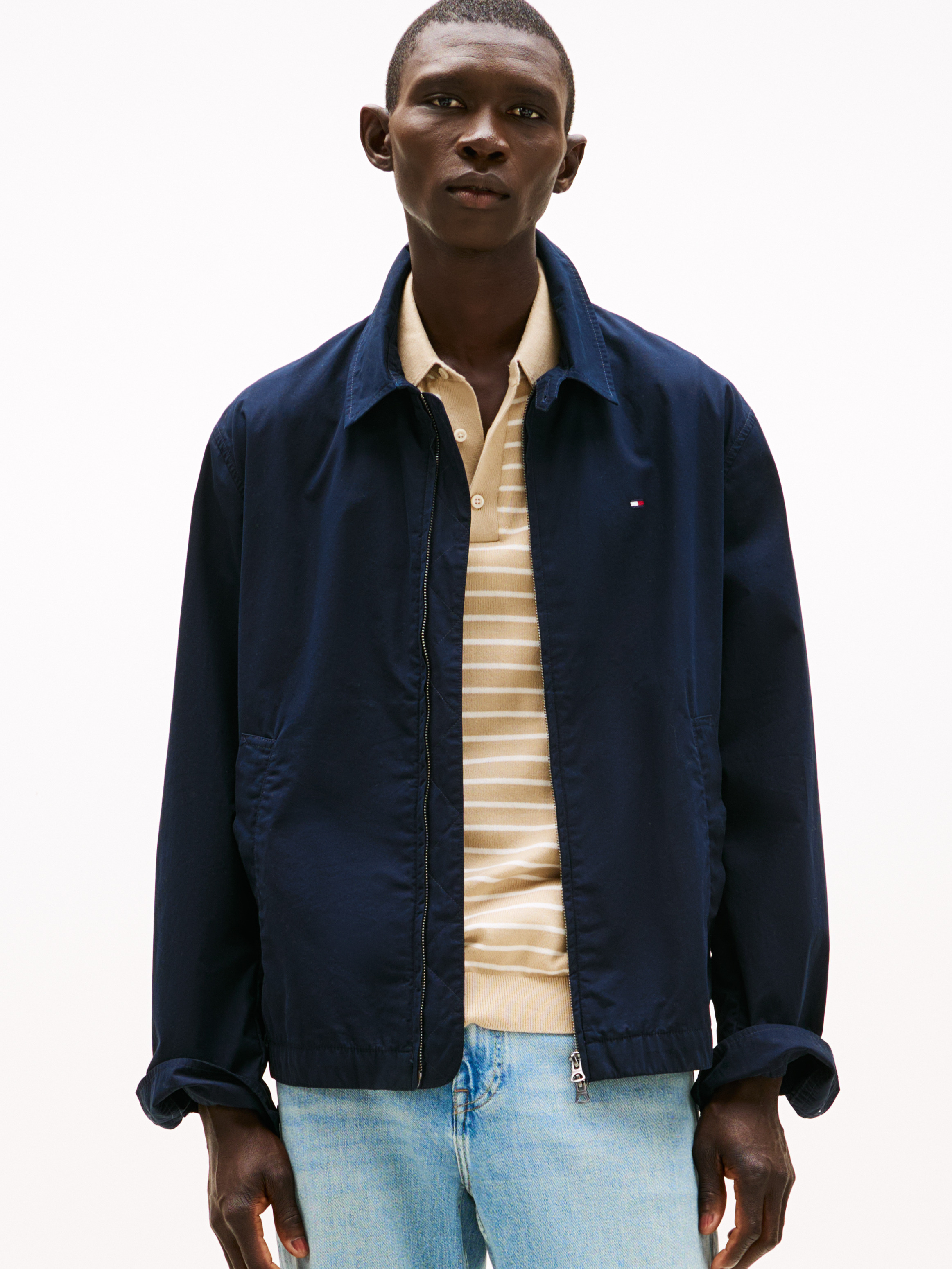 IVY I'M NAVYのLight V Jacket IVY I'M NAVYのLight V Jacket Cotton Zip Ivy Jacket | Tommy