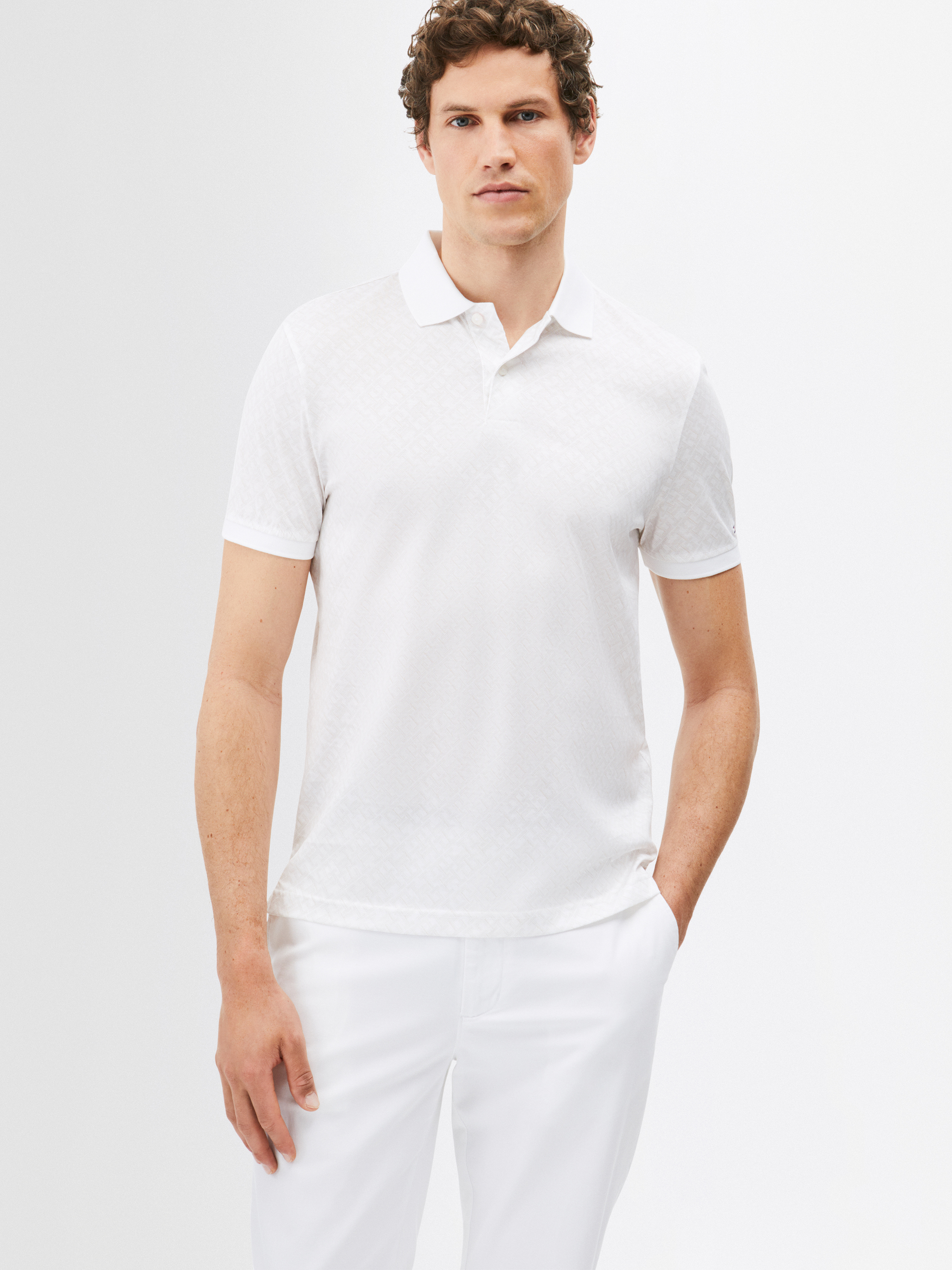★★ ★★ Cable Polo Short Sleeve Pullover T22F Cable-Knit Cotton Short-Sleeve Sweater