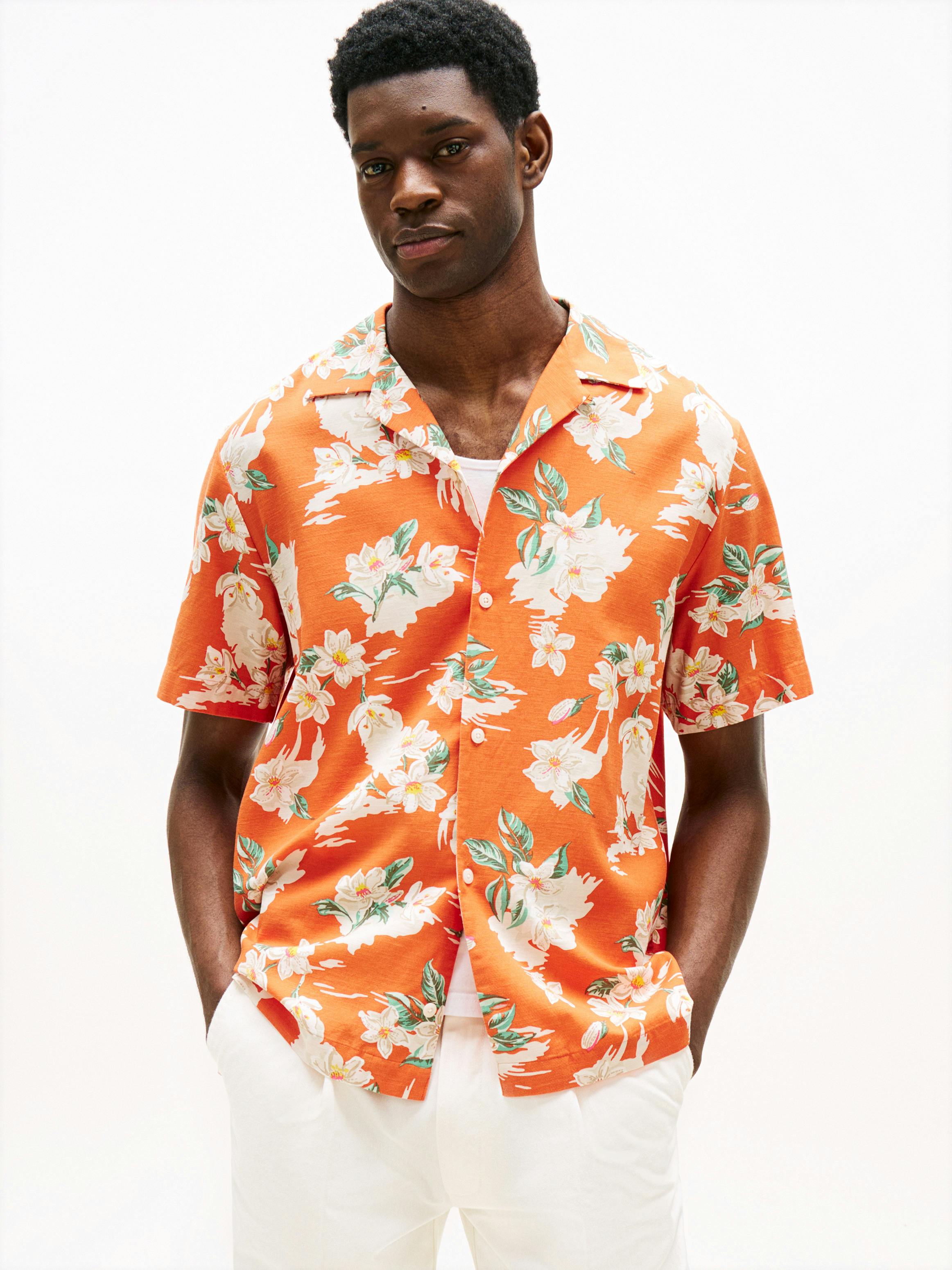 Lightweight Regular Fit Floral Short Sleeve Shirt | Shirts | Tommy 