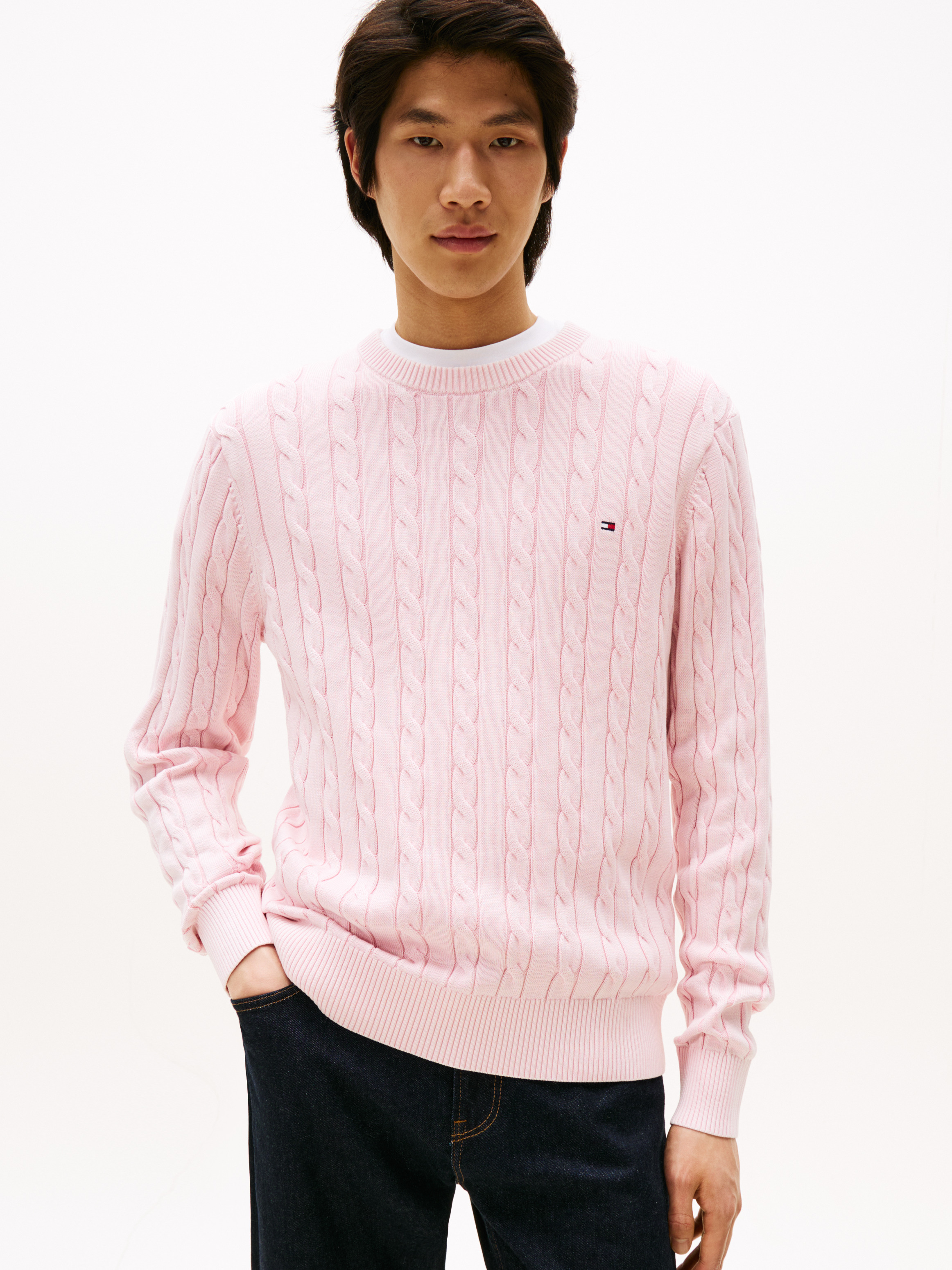 トップス mideal volume cable knit pink トップス mideal volume cable knit pink mideal volume cable