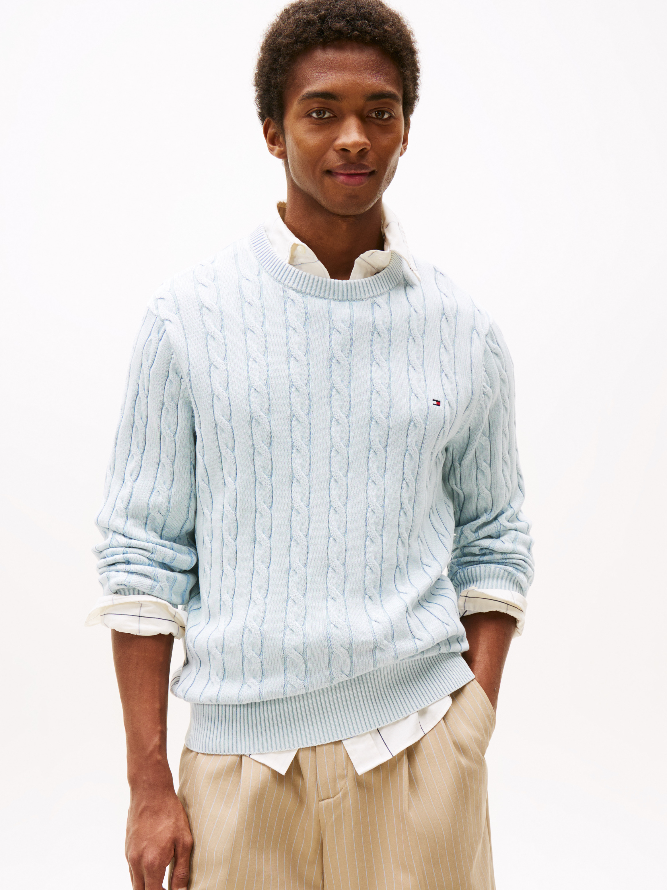 Cable Knit Washed Jumper