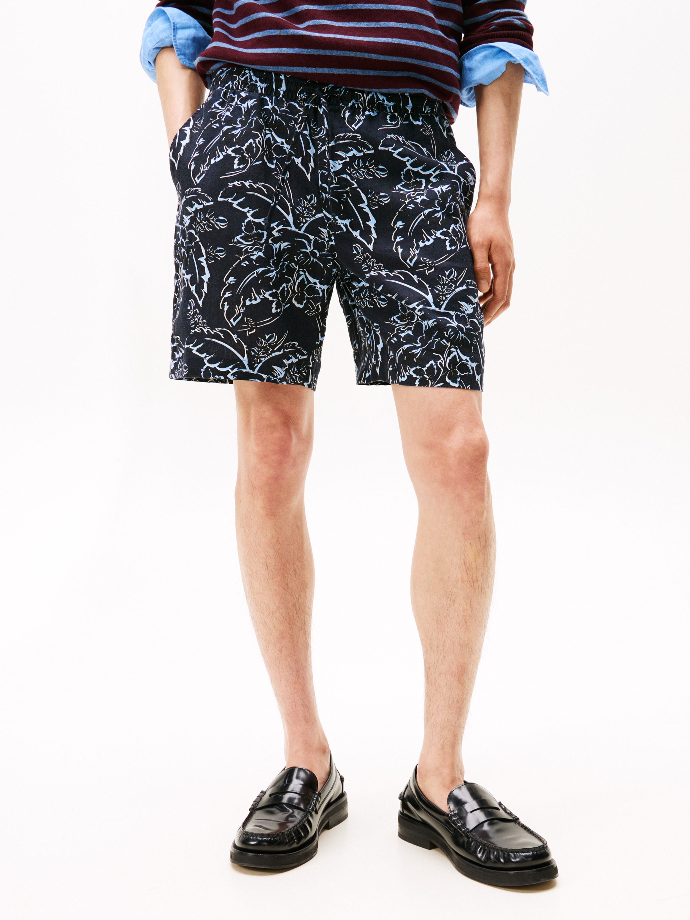 Mercer Linen Print Shorts