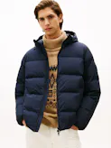 Water Repellent Down Hooded Puffer Jacket