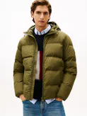 Water Repellent Down Hooded Puffer Jacket
