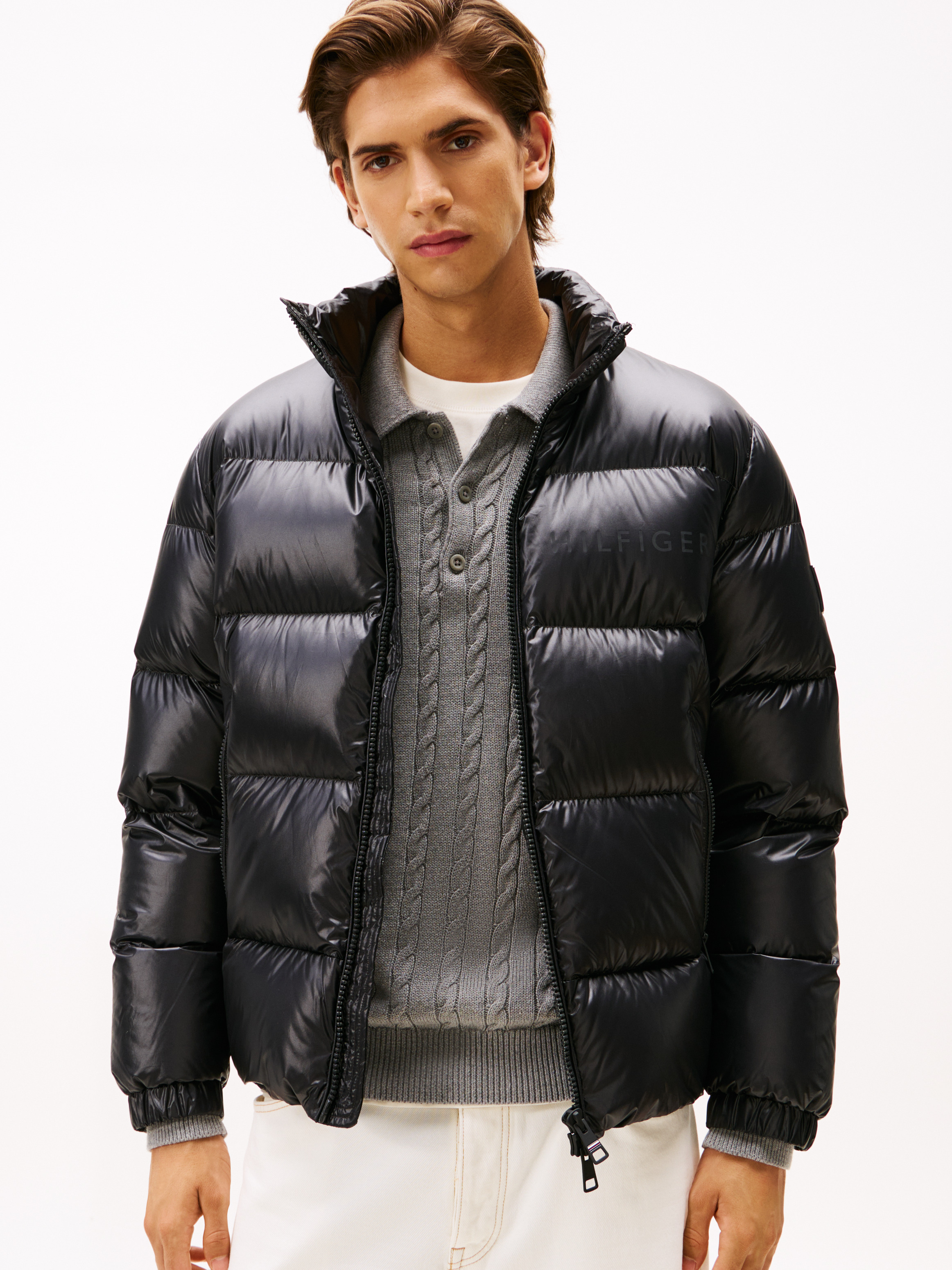 Shiny Water Repellent Down Puffer Jacket