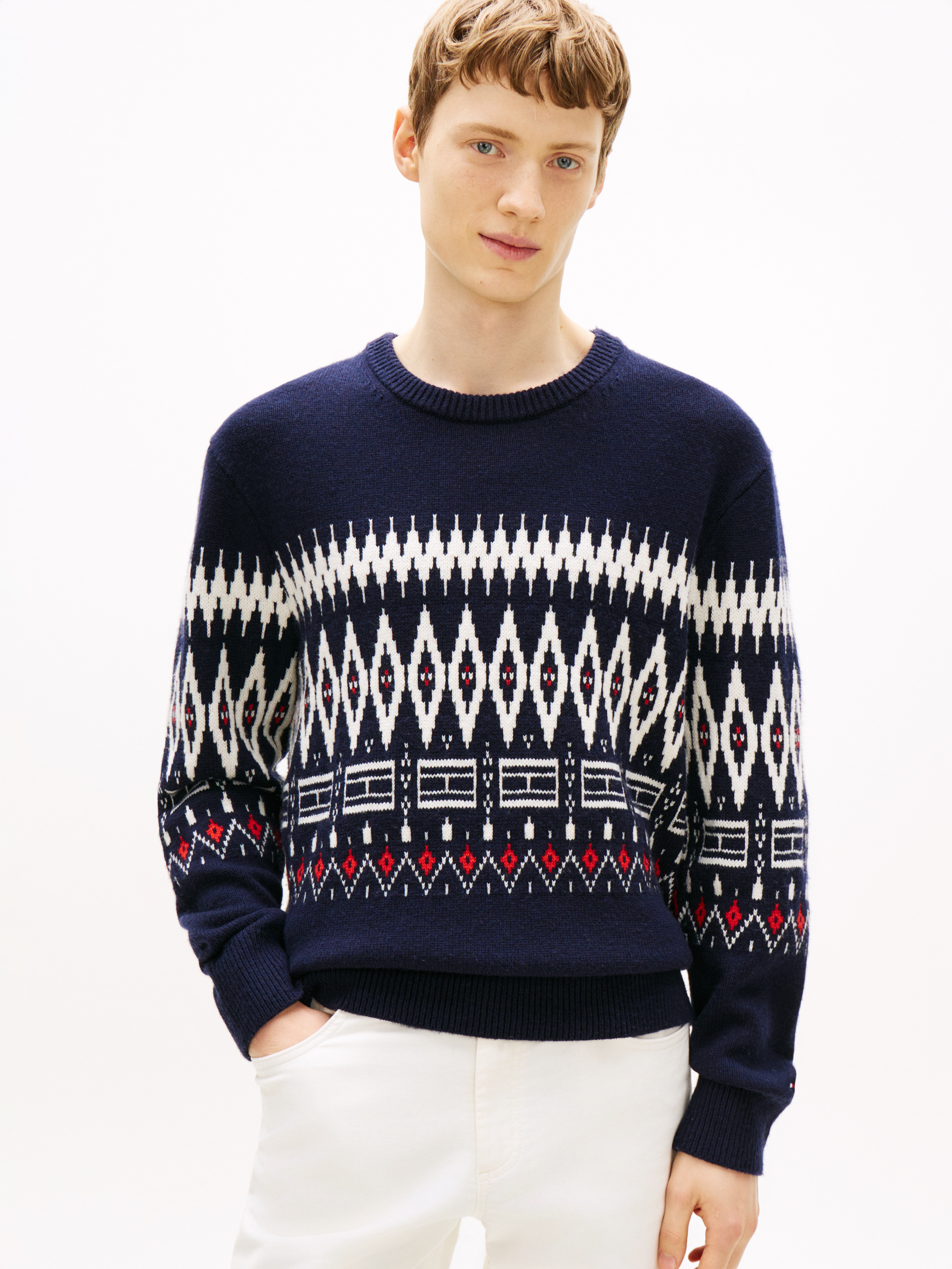 Fair Isle Lambswool Blend Relaxed Jumper
