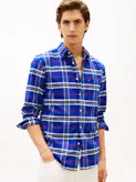 Regular Fit Brushed Oxford Check Shirt