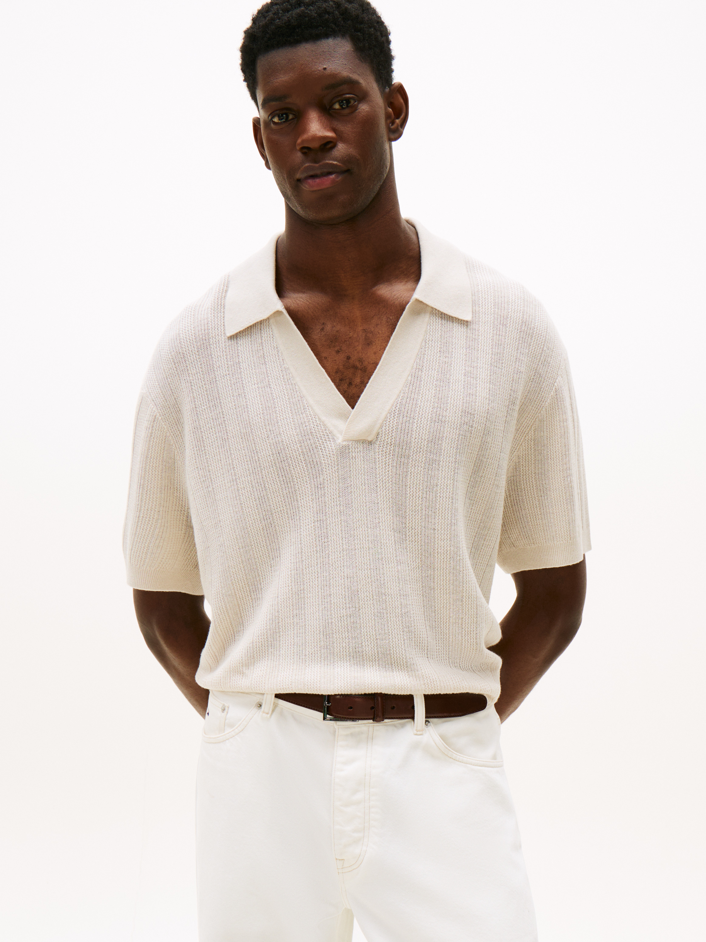 The APXGP Collection Polo Shirt With Linen | Polo Shirts | Tommy