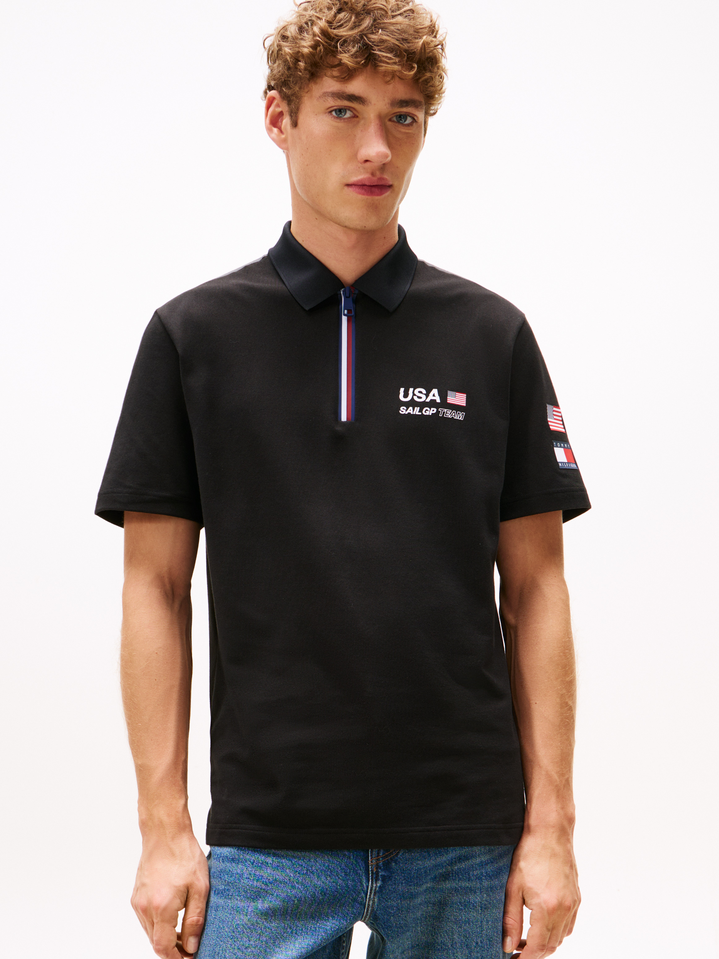 Tommy x US Sail GP Team Pique Relaxed Fit Polo Shirt
