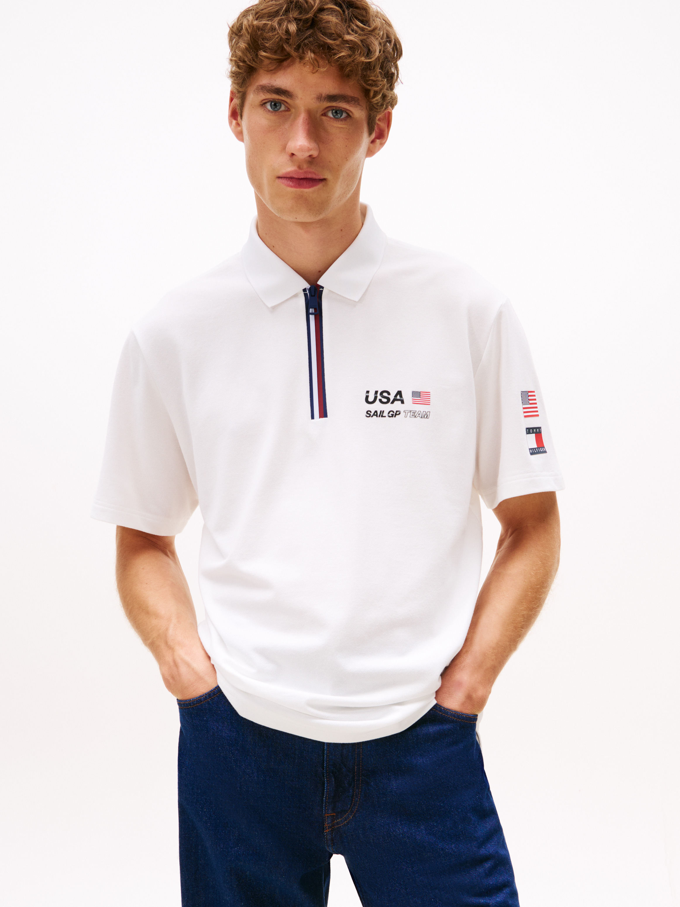 MARK & LONA Pave Polo ホワイト M Men's Polo Shirt | LUXURY GOLF WEAR | MARK ＆ LONA – MARK