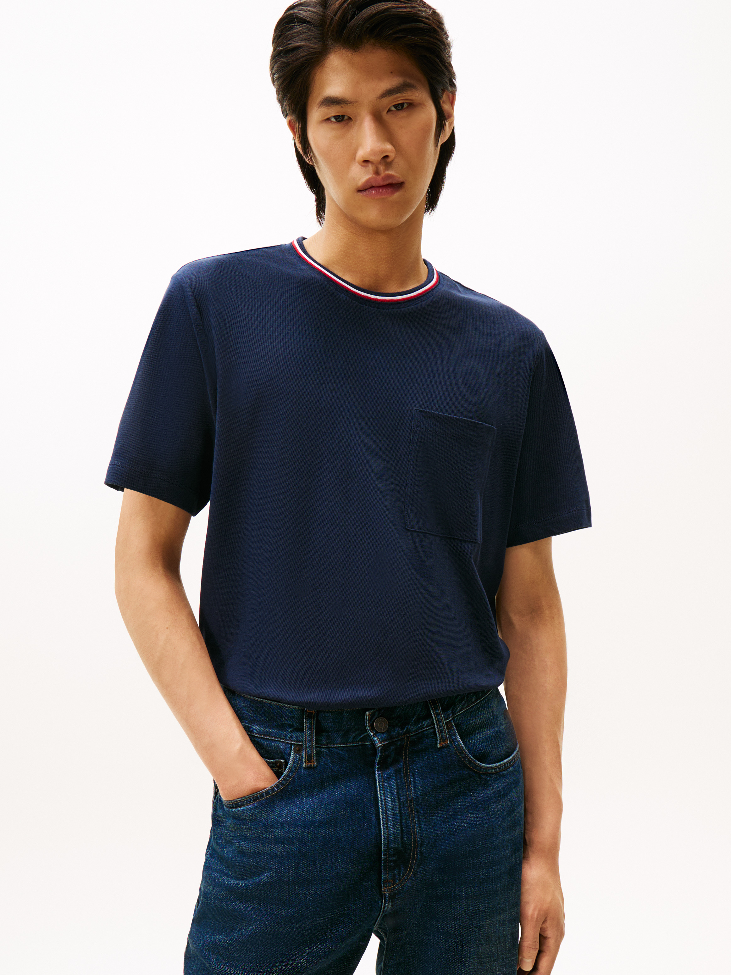 Pique Knit Pocket Tee